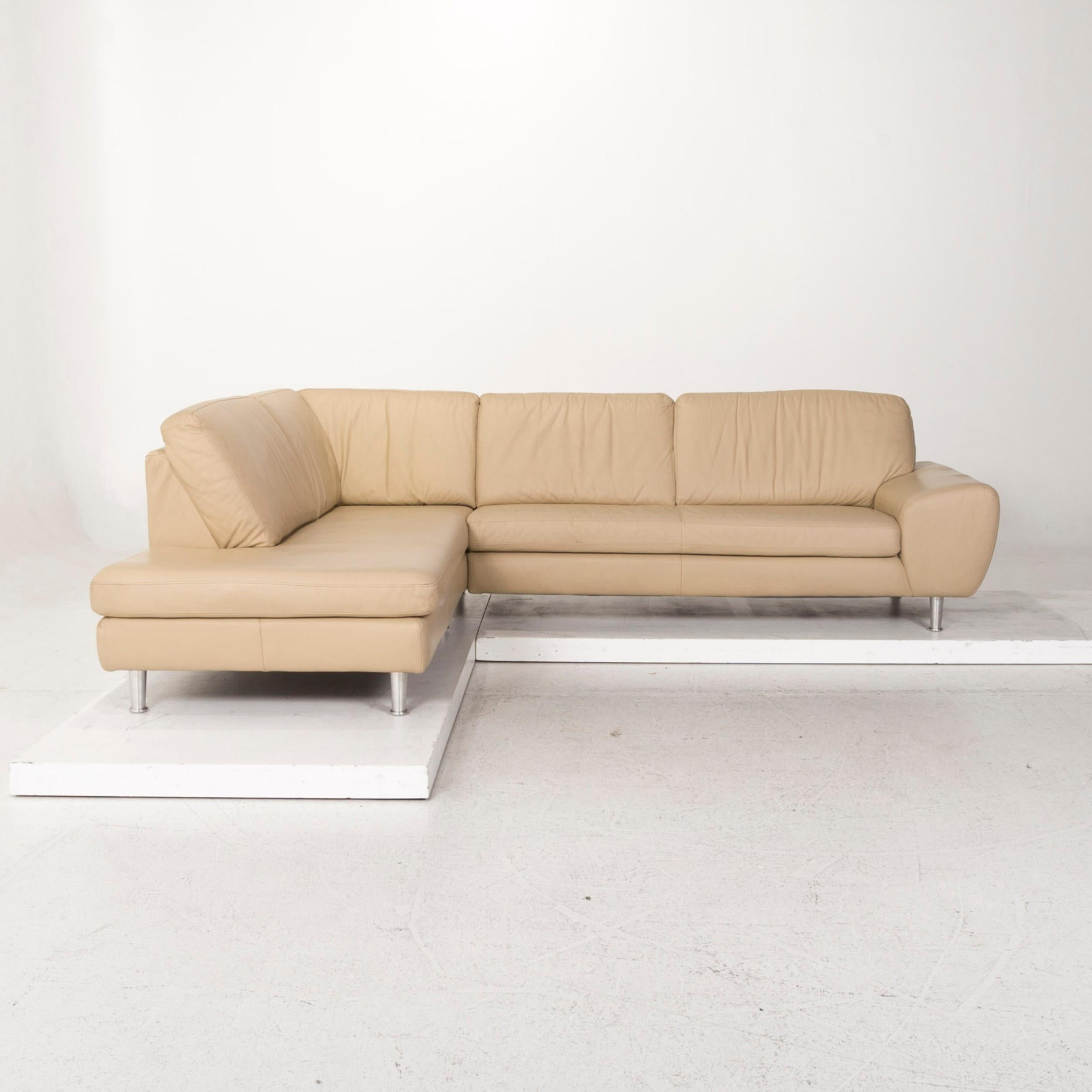 Willi Schillig Leather Sofa Beige Corner Sofa For Sale 5
