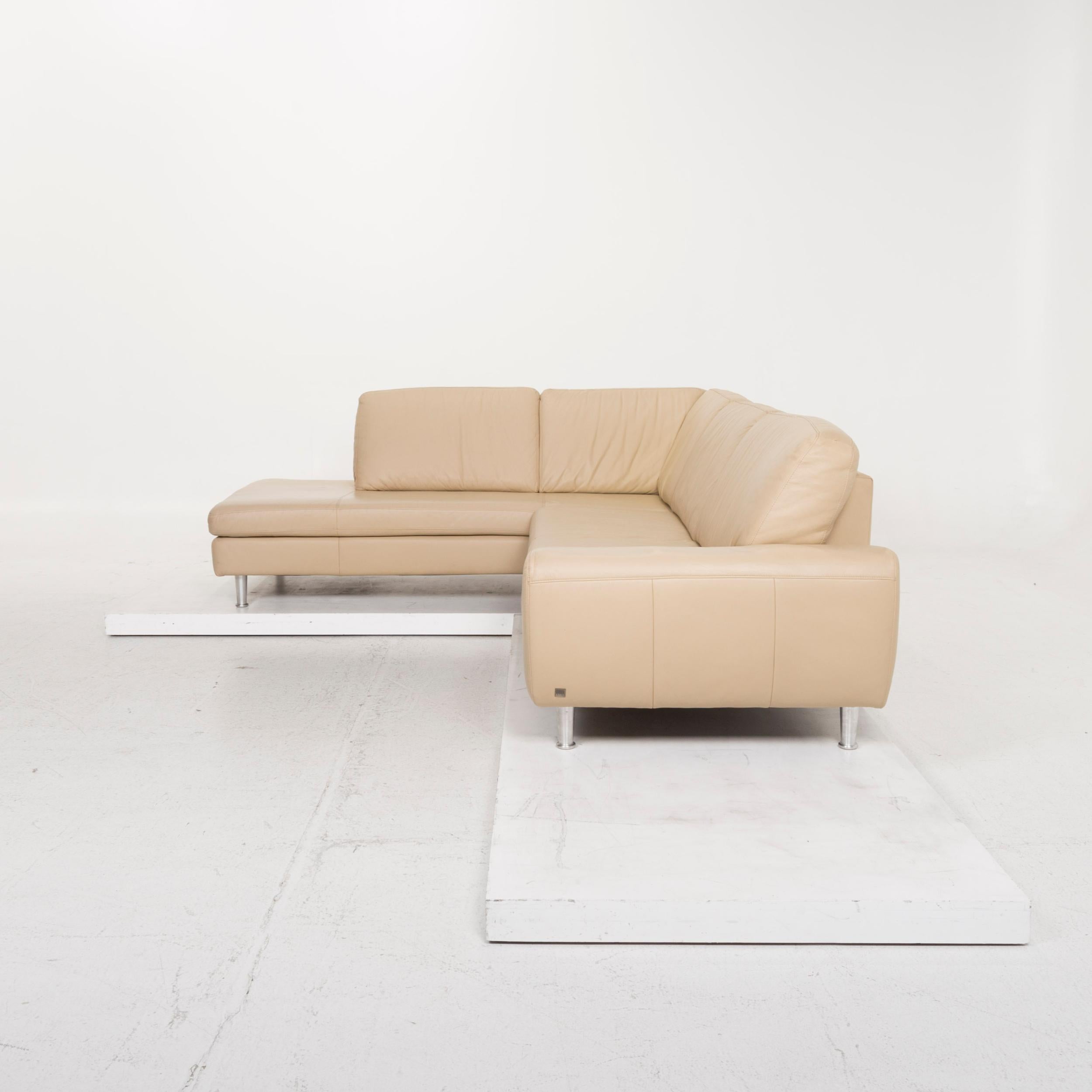 Willi Schillig Leather Sofa Beige Corner Sofa For Sale 7