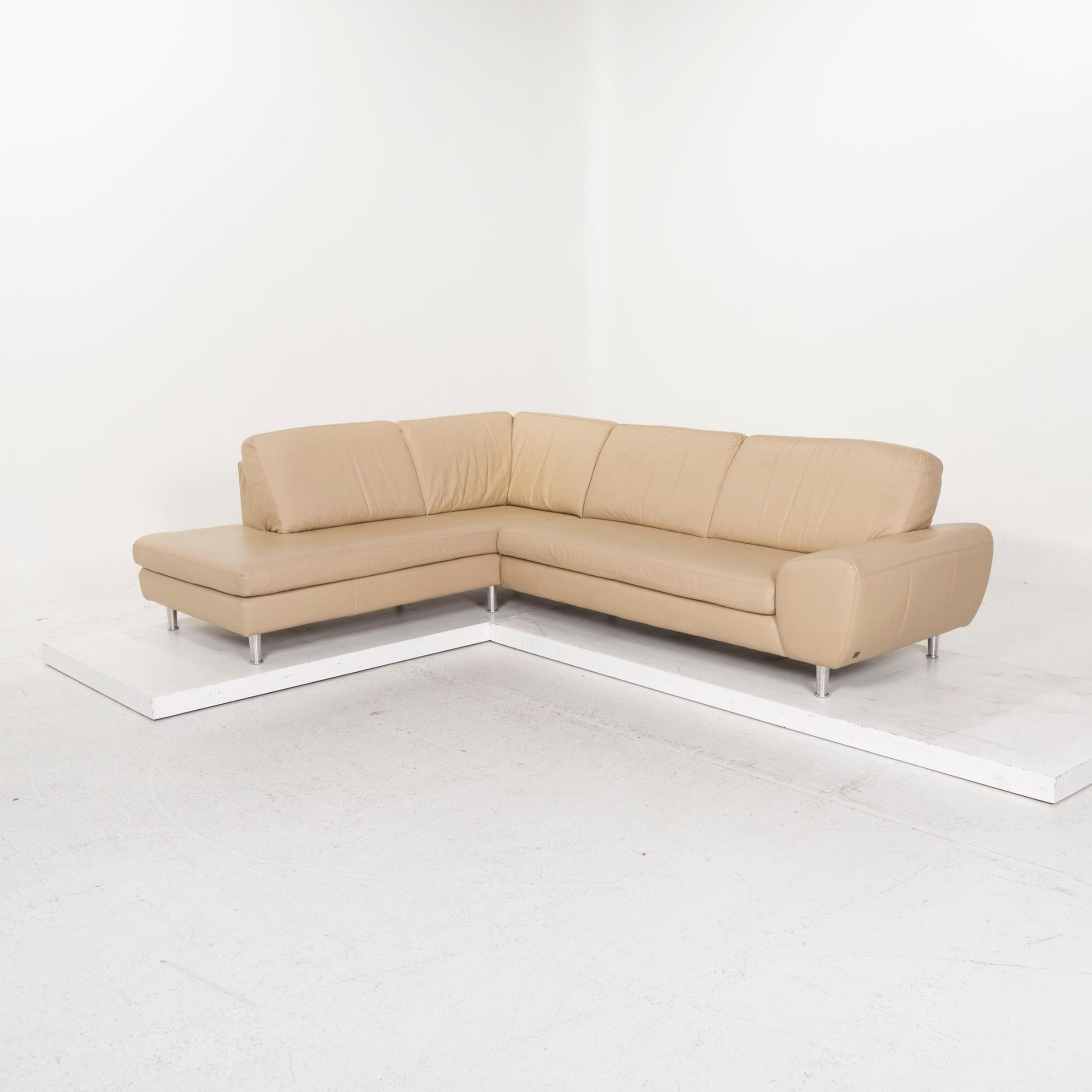 Willi Schillig Leather Sofa Beige Corner Sofa For Sale 1