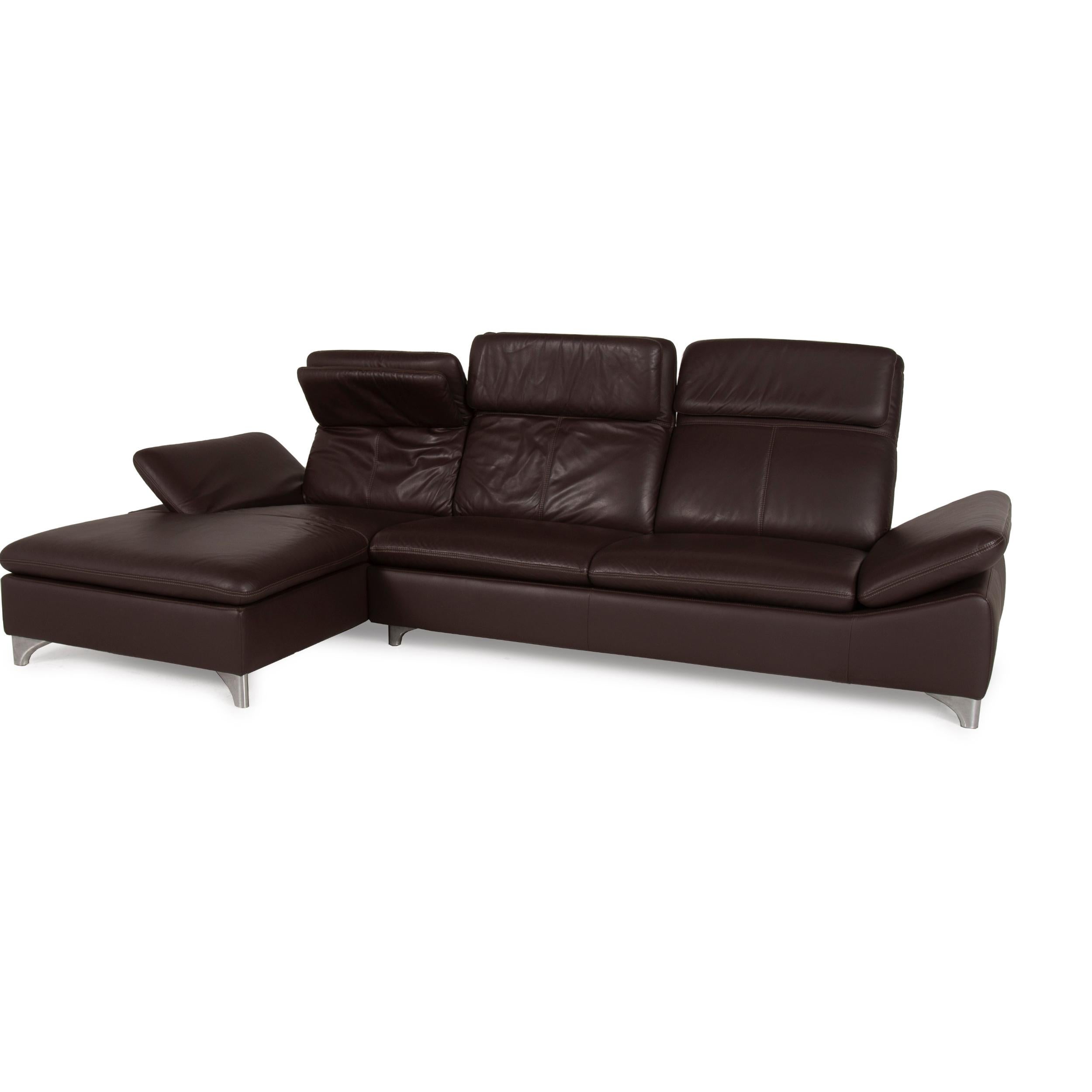 Willi Schillig Leather Sofa Brown Corner Sofa Dark Brown at 1stDibs | dylan  schillig, dark brown corner sofa