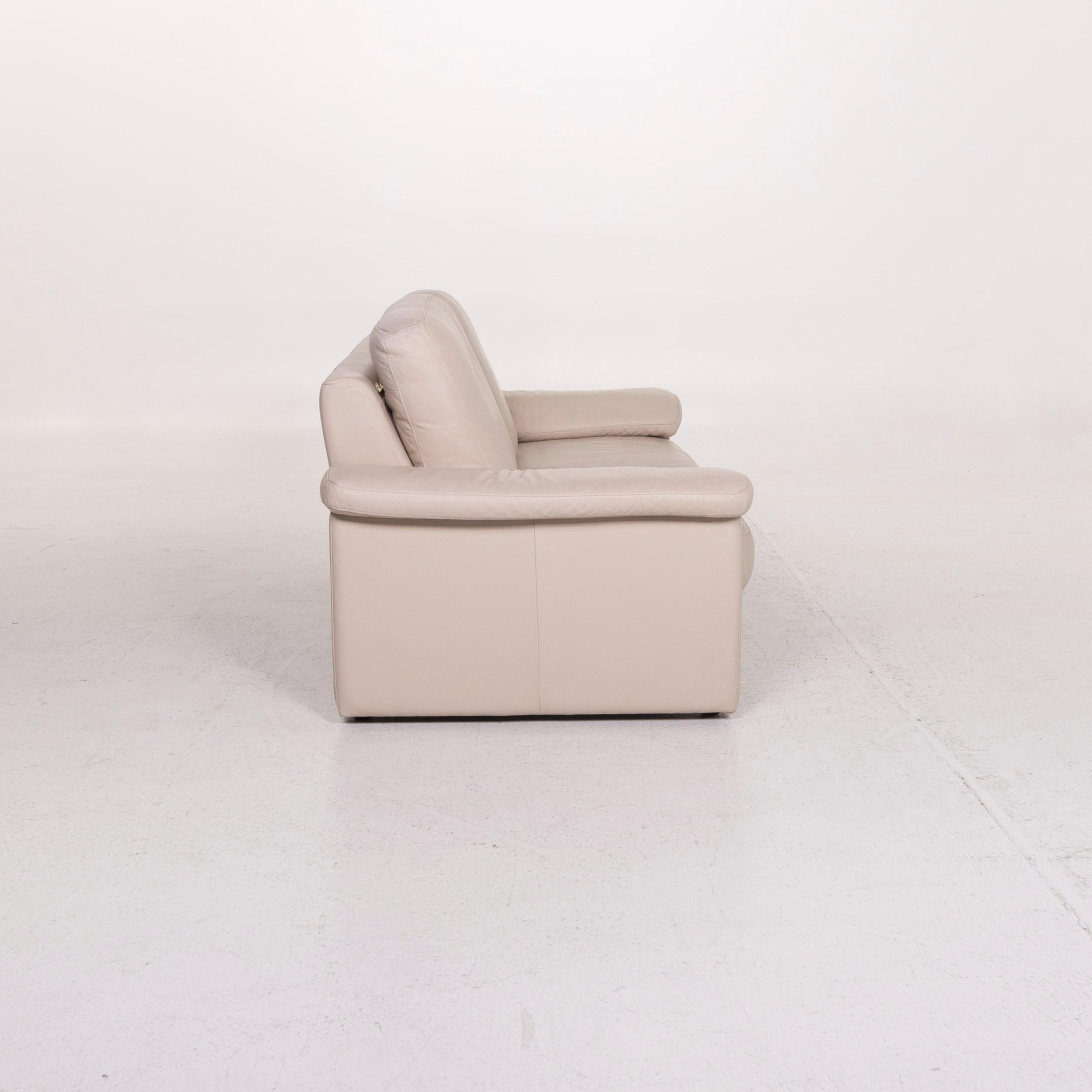 Willi Schillig Leather Sofa Cream Two-Seat Couch 5