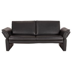 Willi Schillig Leather Sofa Gray Two-Seater Function Couch