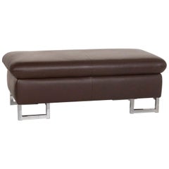 Willi Schillig Leather Stool Brown