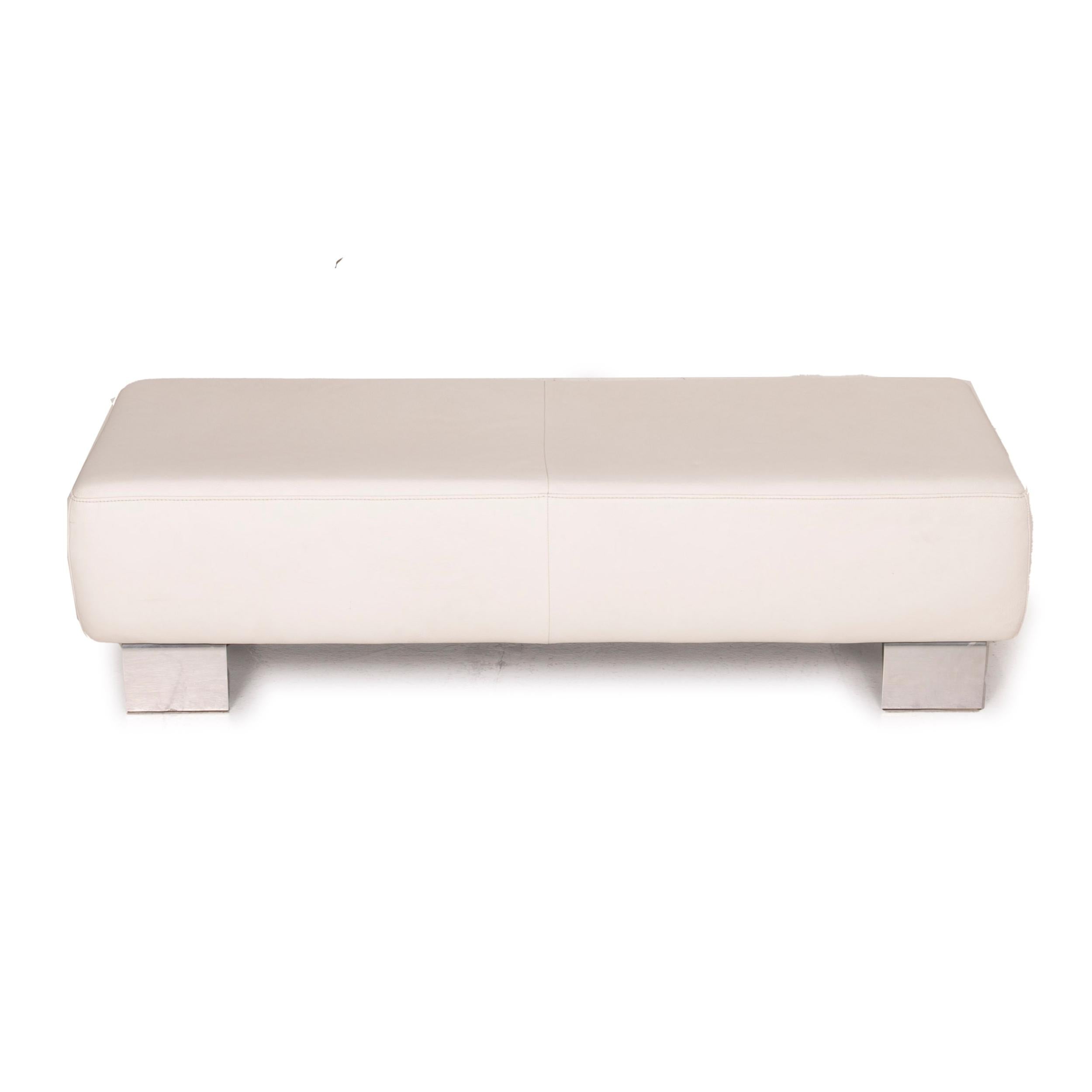 Willi Schillig Leather Stool Cream 2