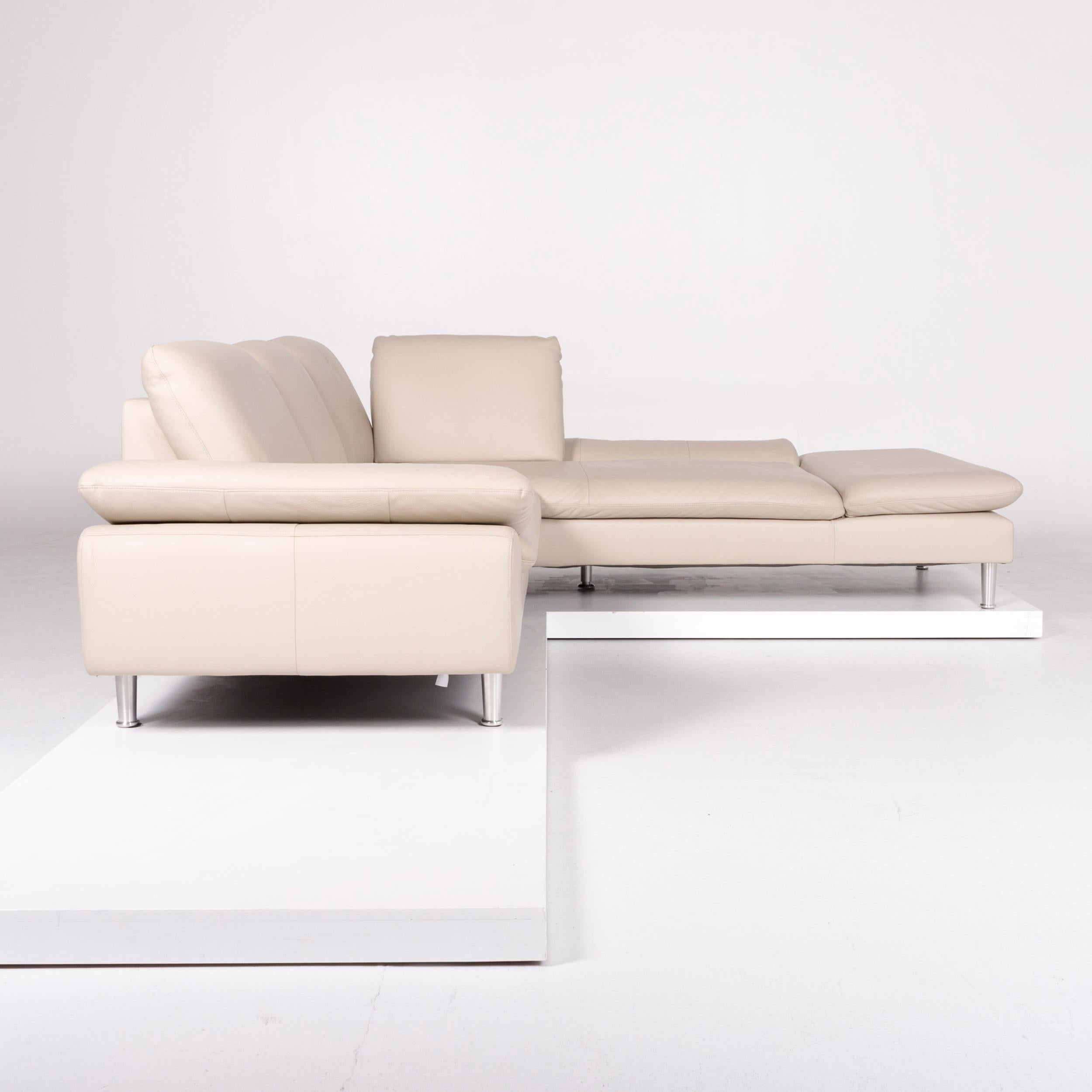 Willi Schillig Loop Designer Leder-Sofa mit beigem Ecksofa im Angebot 5