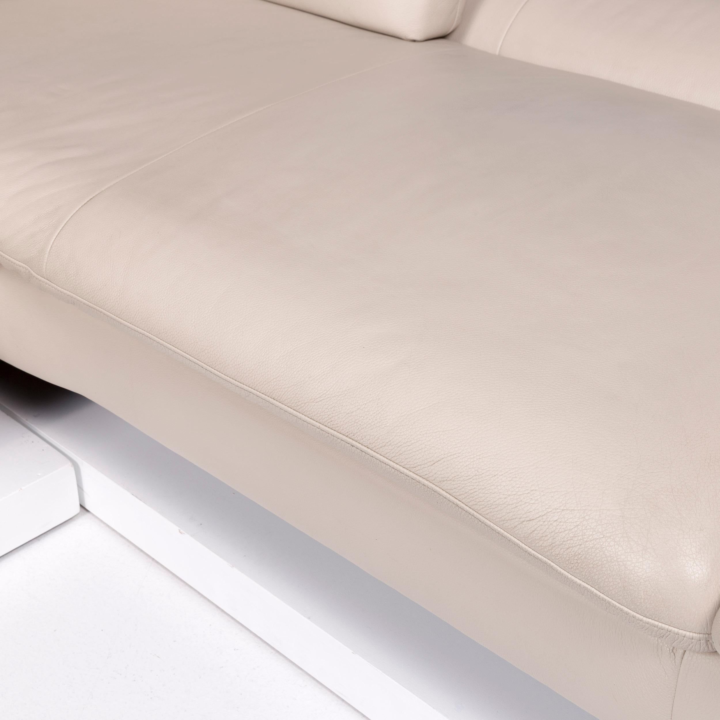Willi Schillig Loop Designer Leder-Sofa mit beigem Ecksofa (21. Jahrhundert und zeitgenössisch) im Angebot