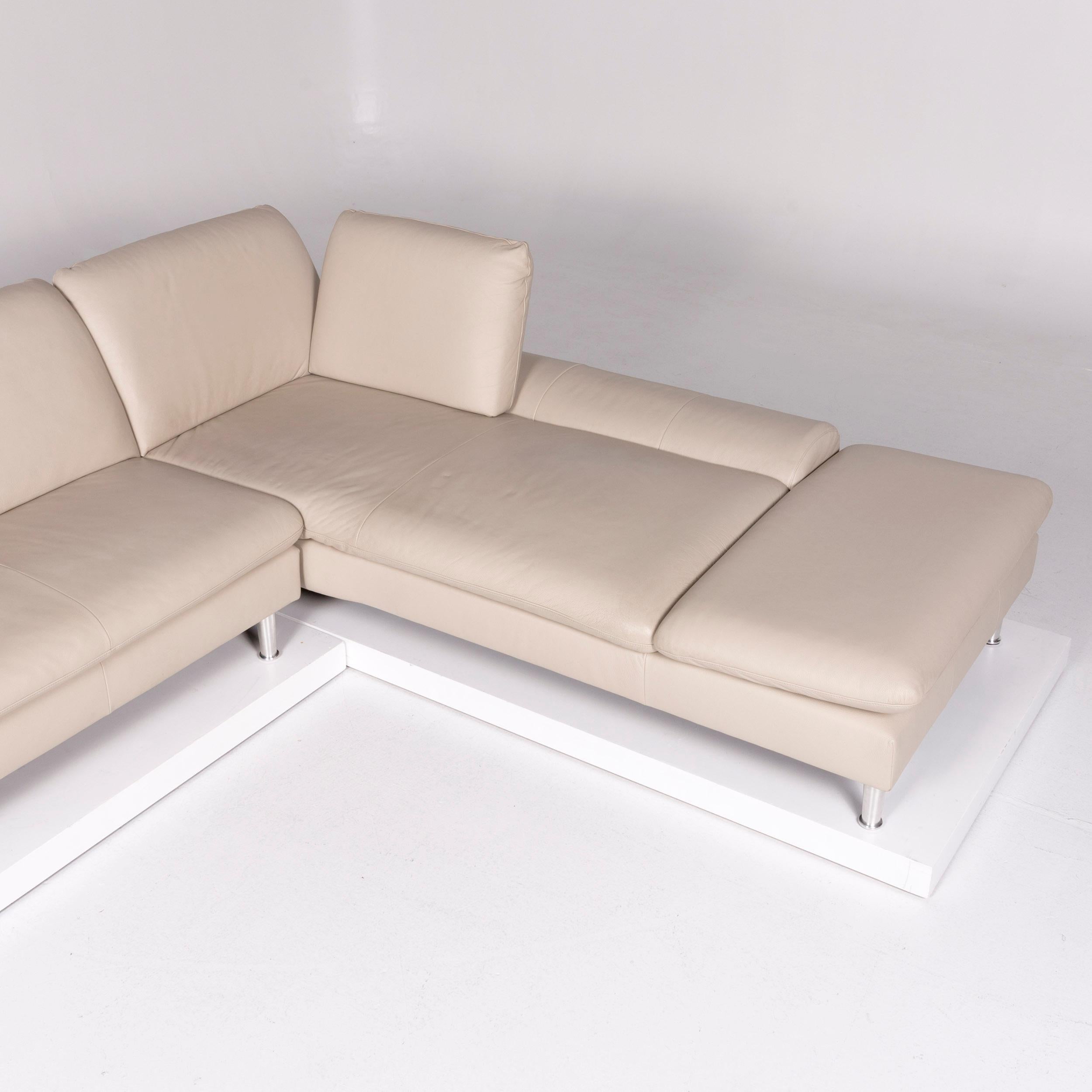 Willi Schillig Loop Designer Leder-Sofa mit beigem Ecksofa im Angebot 2