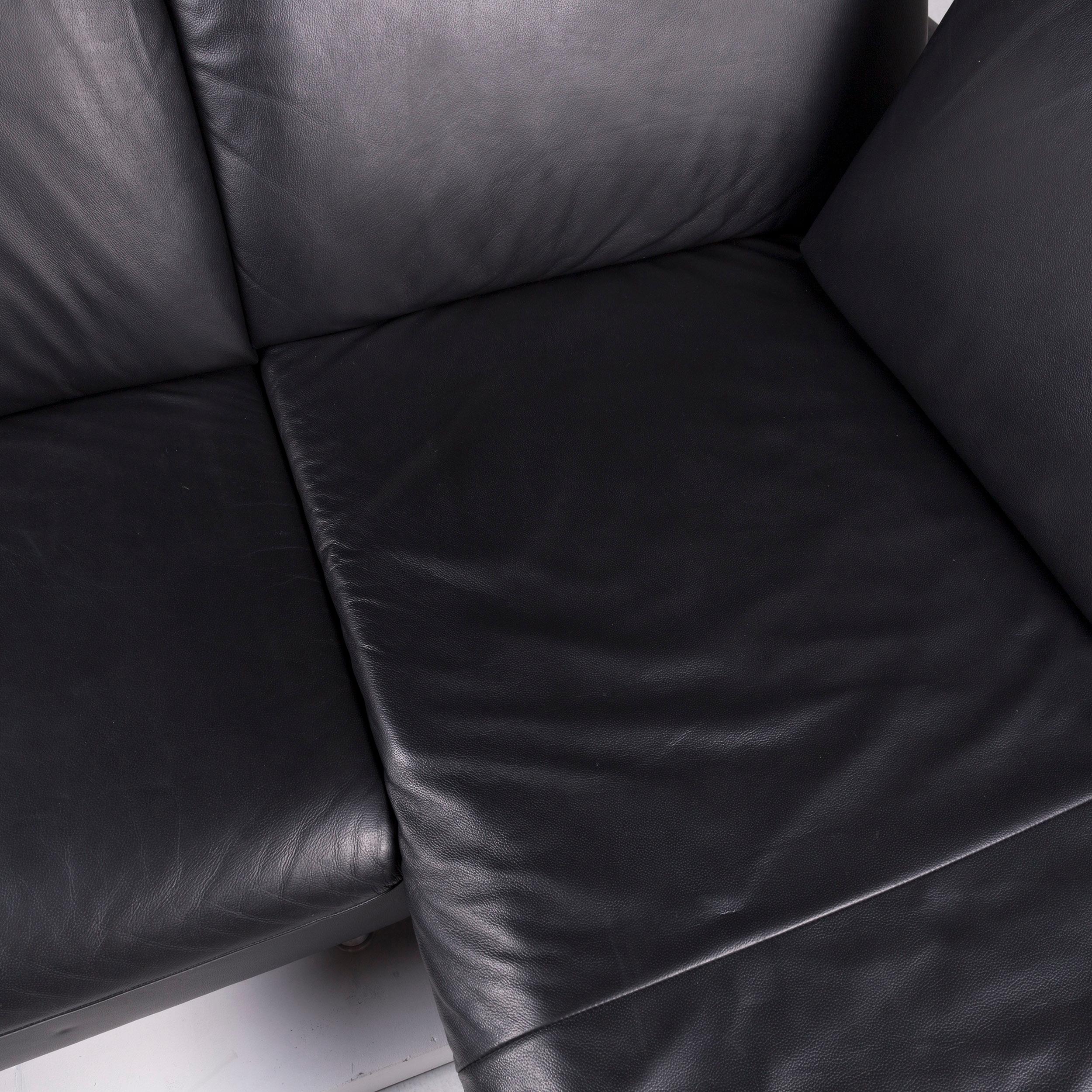 ledersofa schwarz ecksofa
