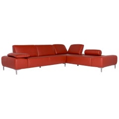 Willi Schillig Loop Leather Corner Sofa Orange Sofa Function Couch