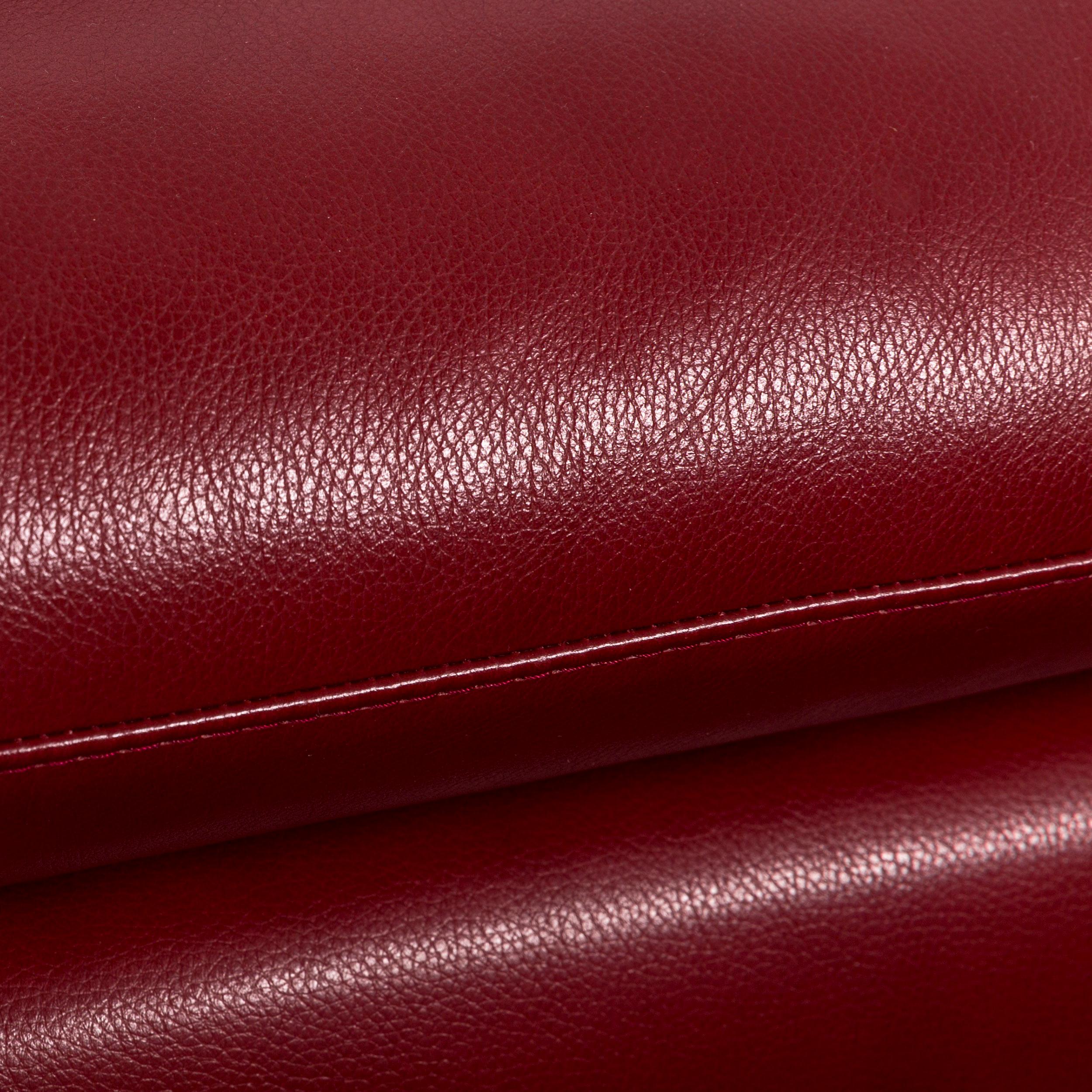 Willi Schillig Loop Leather Corner-Sofa Red Couch 1
