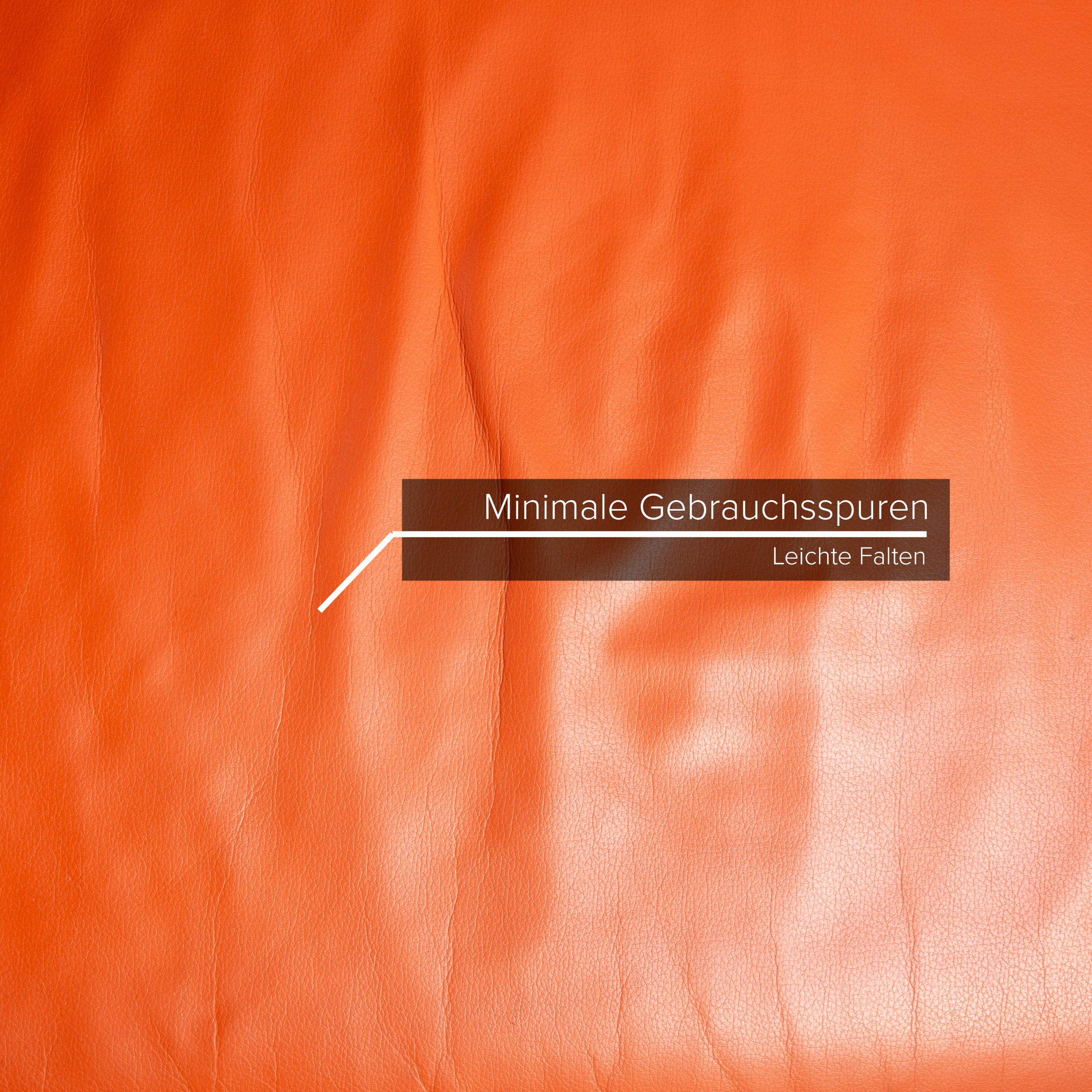 orange leather sofa