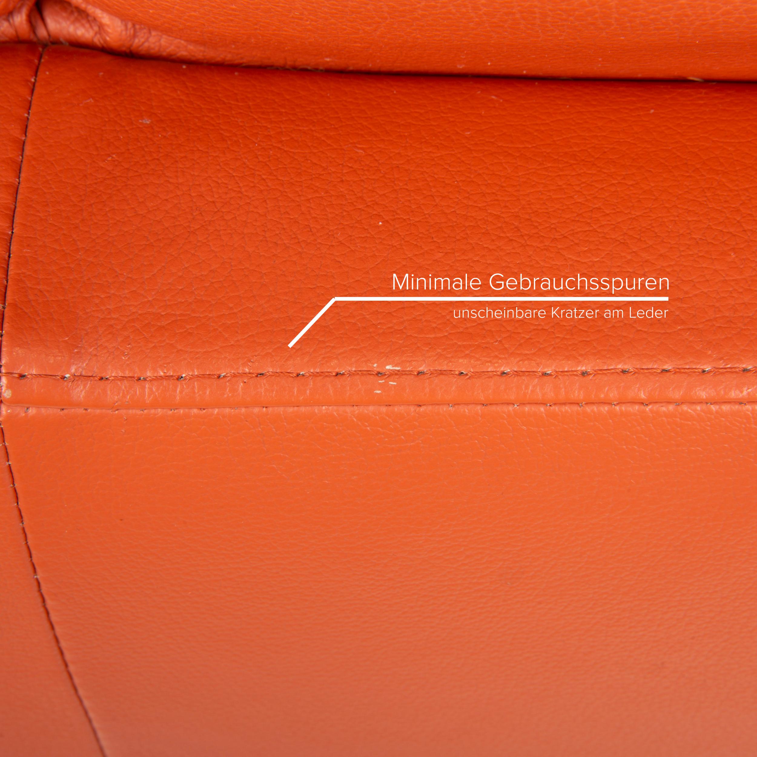 orange leather furniture