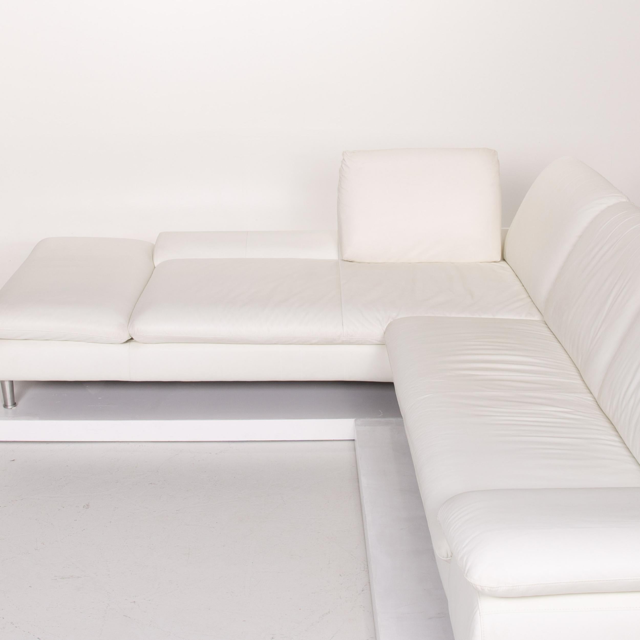 Willi Schillig Loop Leather Sofa White Corner Sofa 1
