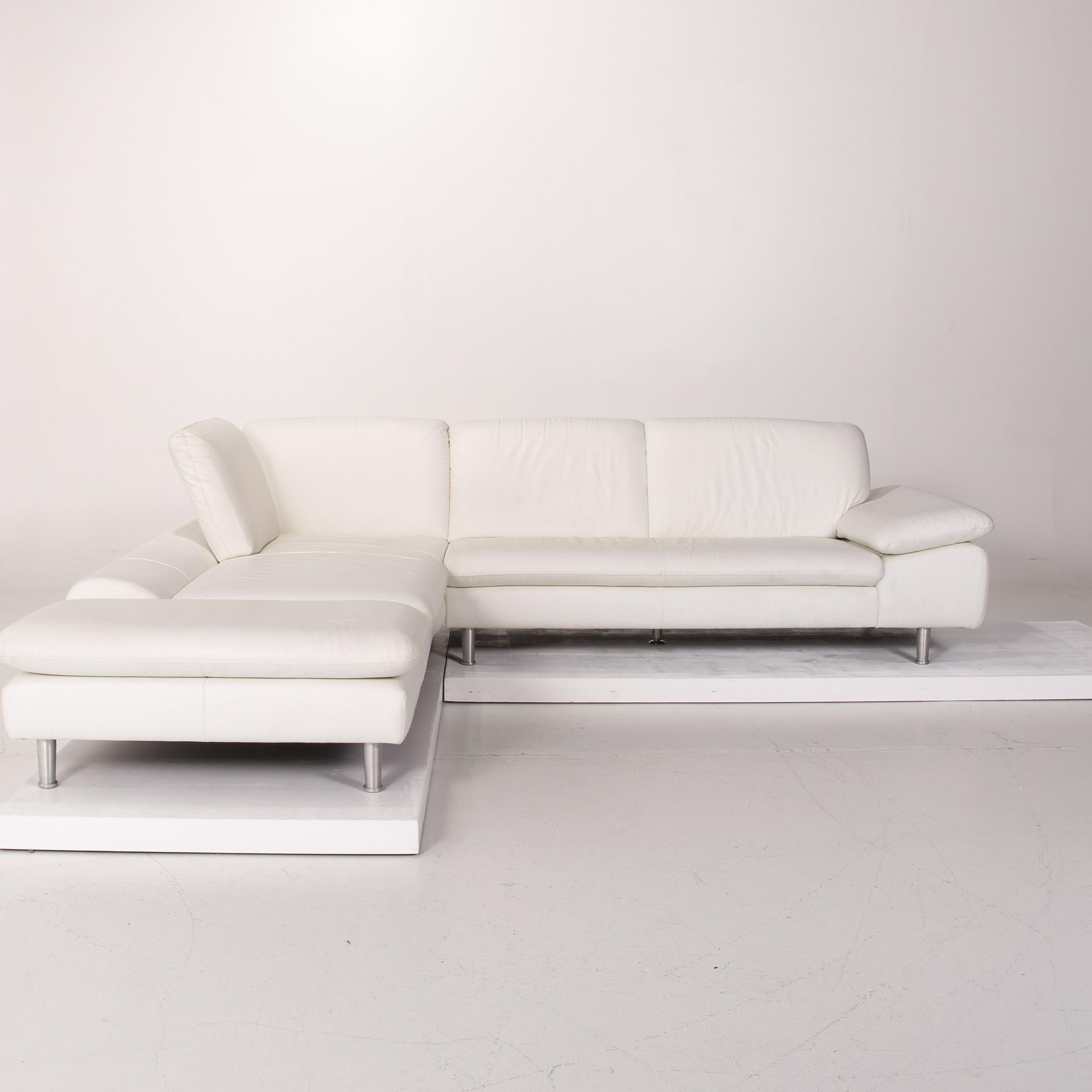 Willi Schillig Loop Leather Sofa White Corner Sofa 3