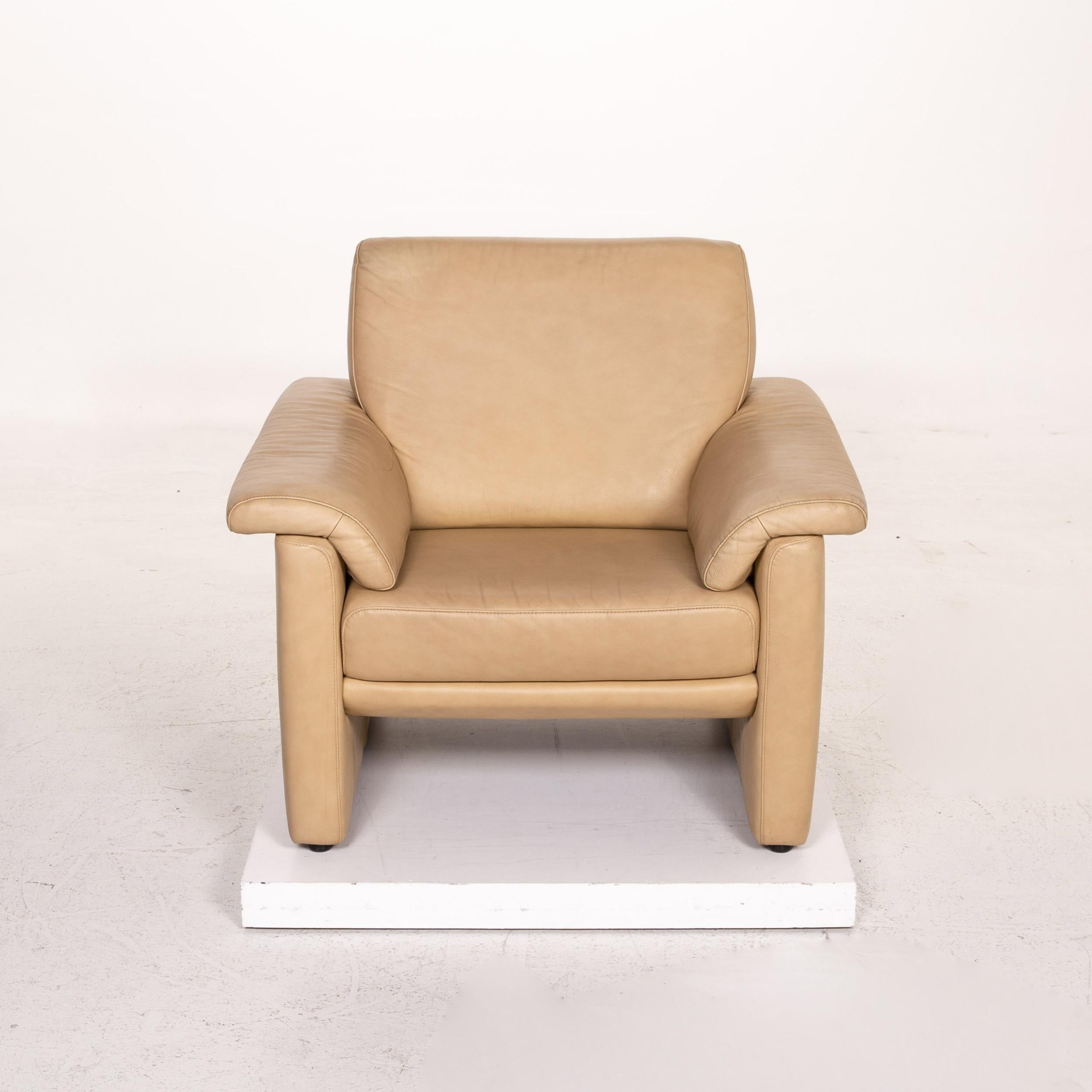 Contemporary Willi Schillig Lucca Leather Armchair Beige
