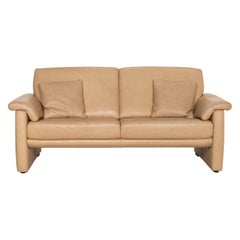 Willi Schillig Lucca Leather Sofa Beige Two-Seat Couch