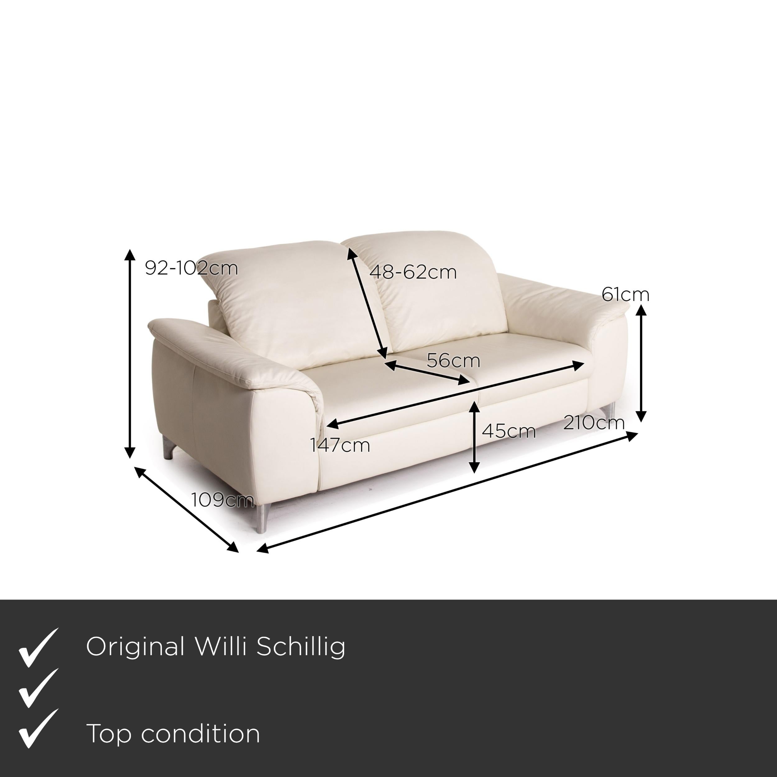 Willi Schillig Sinaatra Leather Sofa White Two-Seater Function Couch at  1stDibs | white leather two seater sofa
