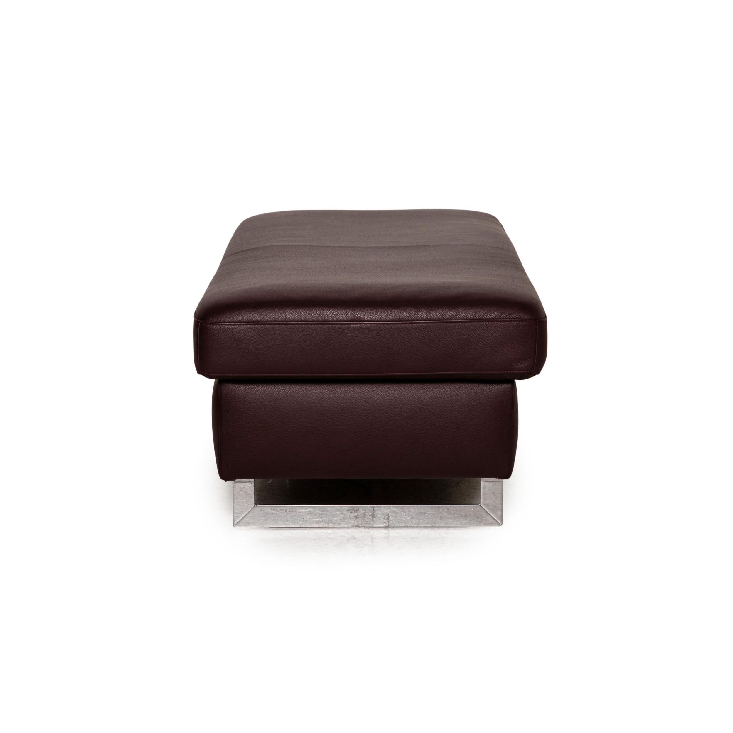Willi Schillig Stool Wine Red Footstool Ottoman In Good Condition For Sale In Cologne, DE