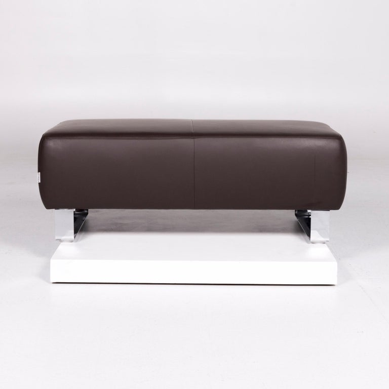 Willi Schillig Taboo Designer Leder Hocker Braun For Sale At 1stdibs