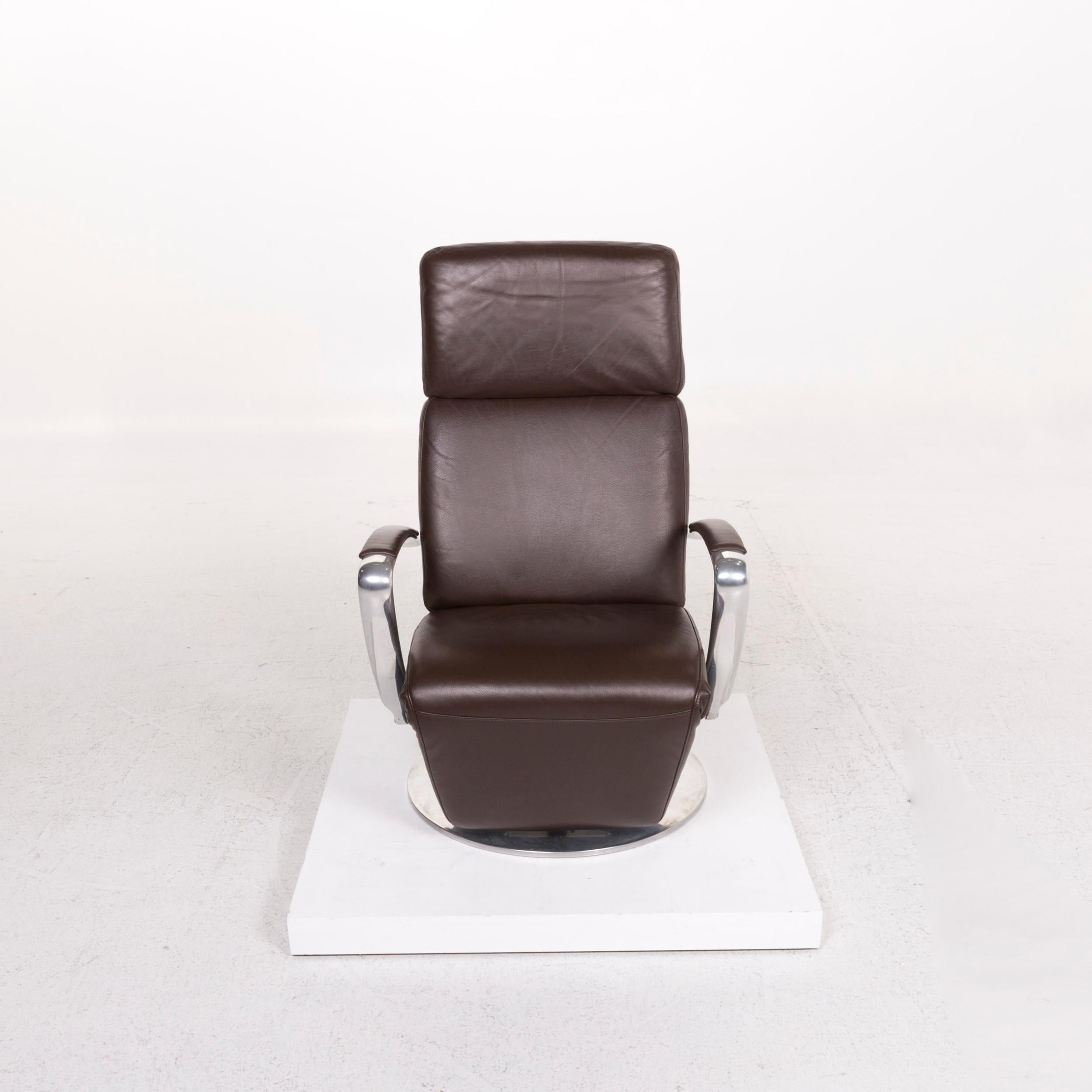 Willi Schillig Timeout Leather Armchair Brown Relax Armchair Relax Function 1
