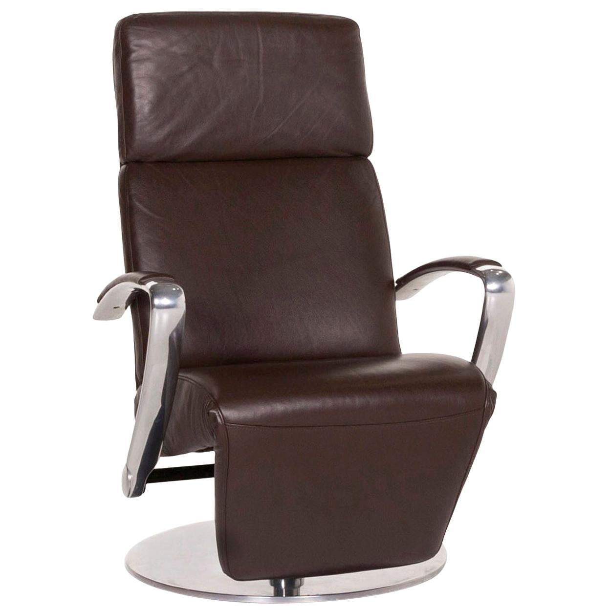 Willi Schillig Timeout Leather Armchair Brown Relax Armchair Relax Function