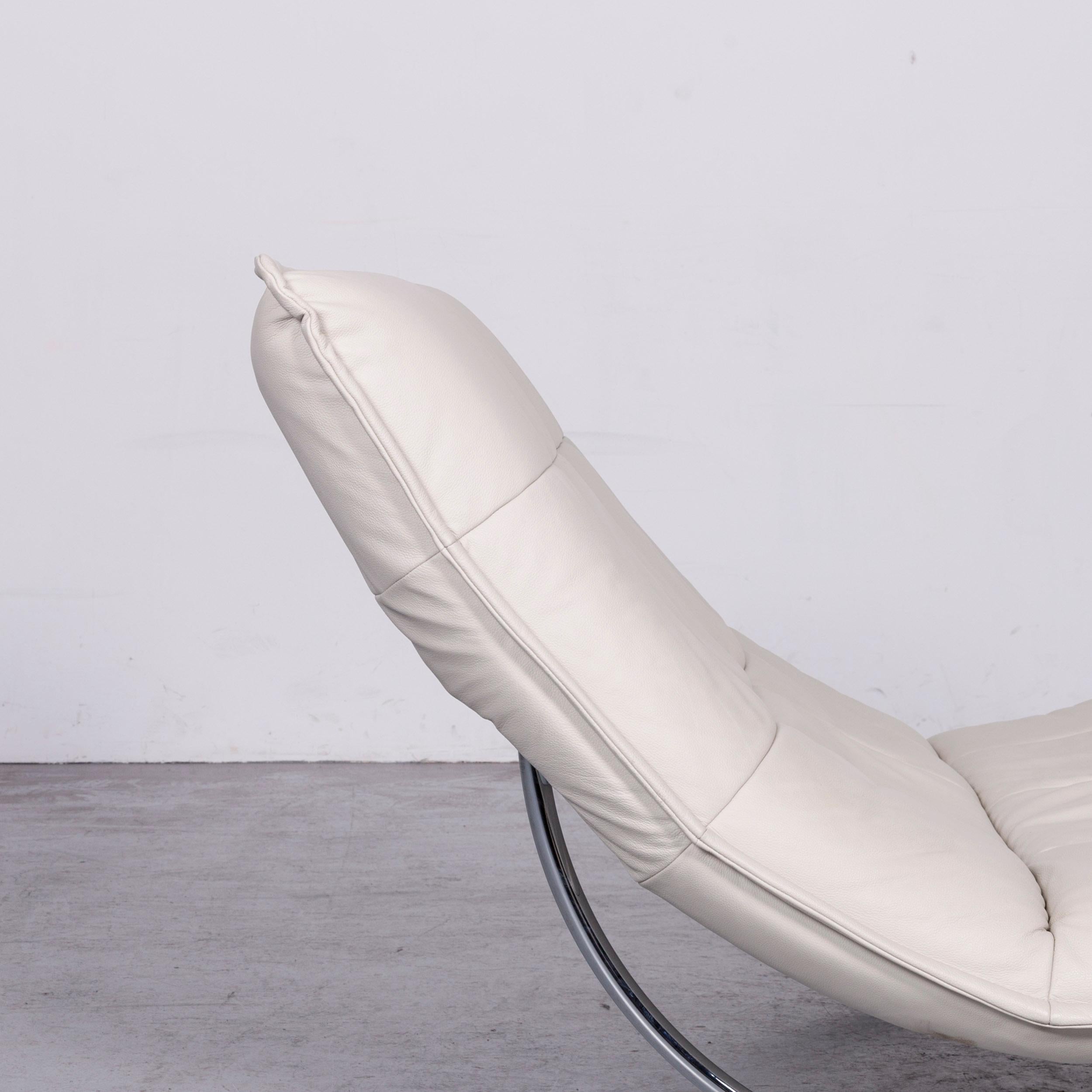 Willi Schillig Woow Designer Leather Couch in Crème In Fair Condition For Sale In Cologne, DE