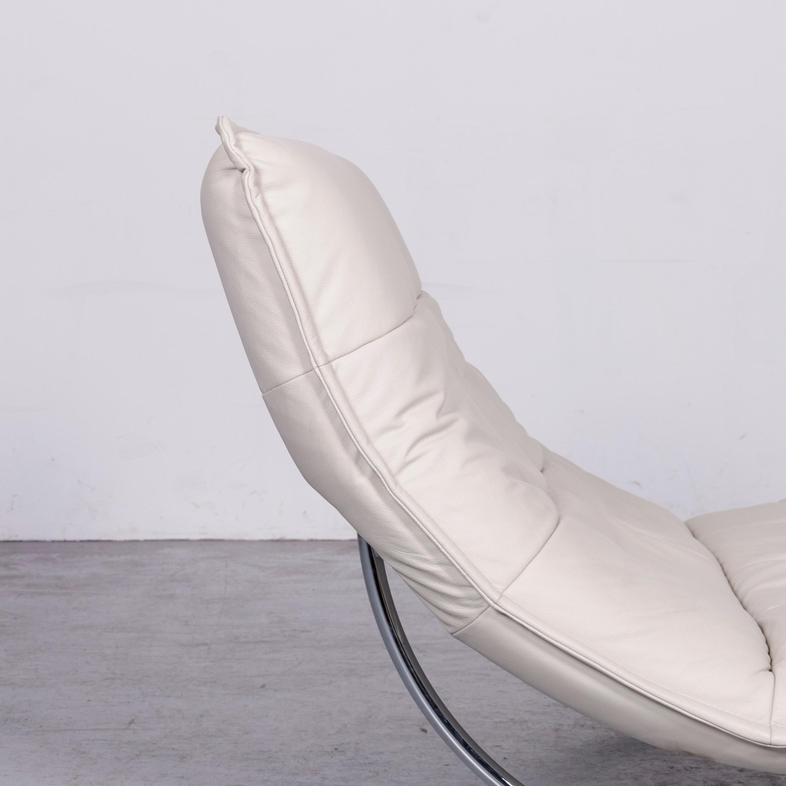 Contemporary Willi Schillig Woow Designer Leather Couch in Crème For Sale