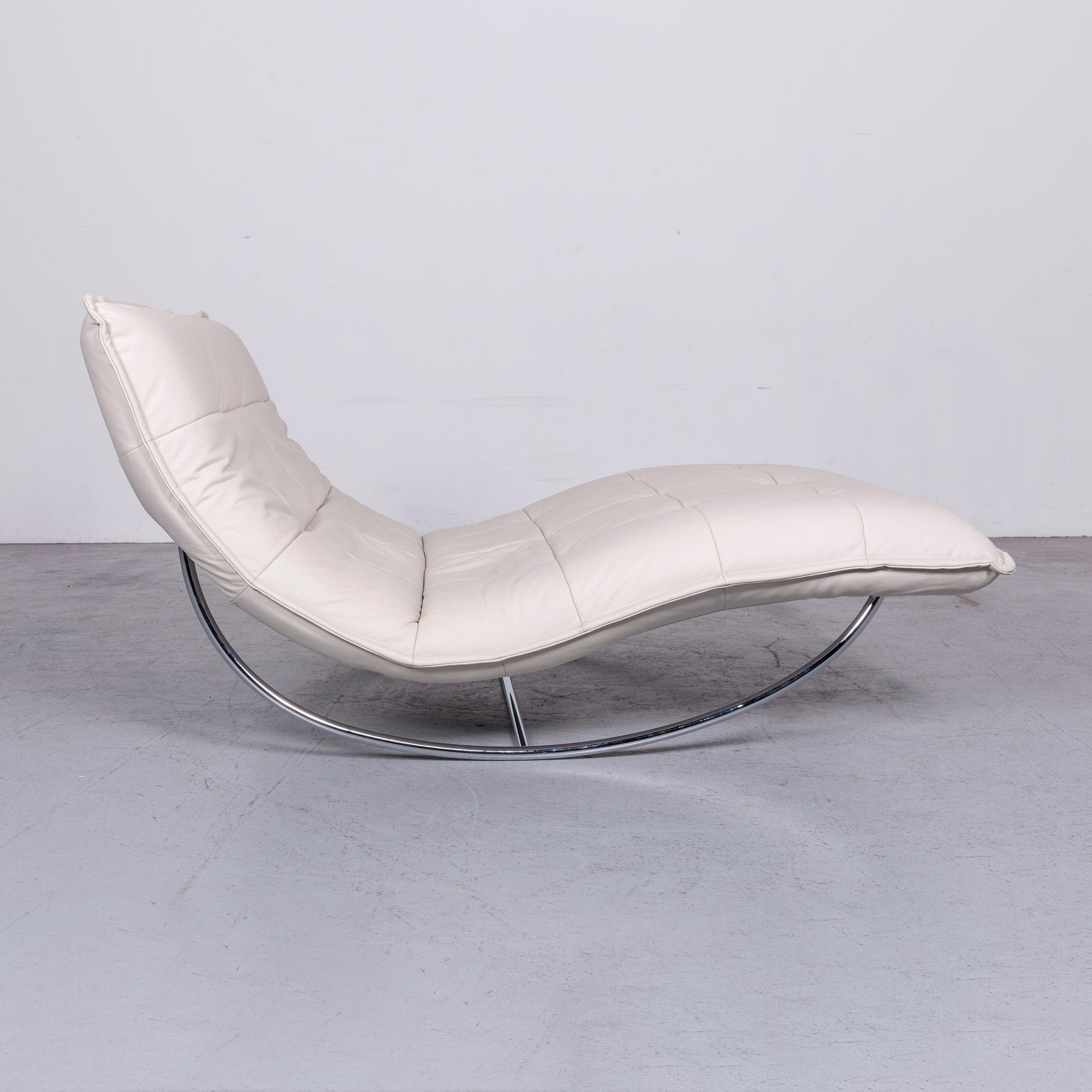 Willi Schillig Woow Designer Leather Couch in Crème For Sale 2