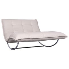 Willi Schillig Woow Designer Leather Couch in Crème