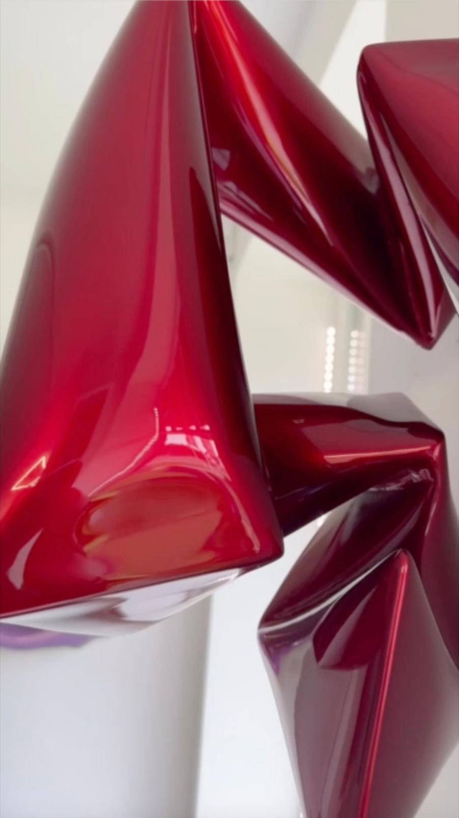 Stahlskulptur - Gris Abstract Sculpture par Willi Siber