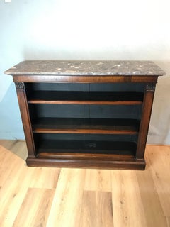 William 4th Freestanding Marble Topped Rosewood Bookcase