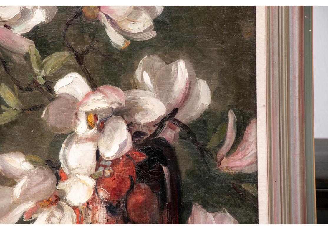 Toile William A. Drake (1891-1979) Huile sur toile Nature morte florale en vente