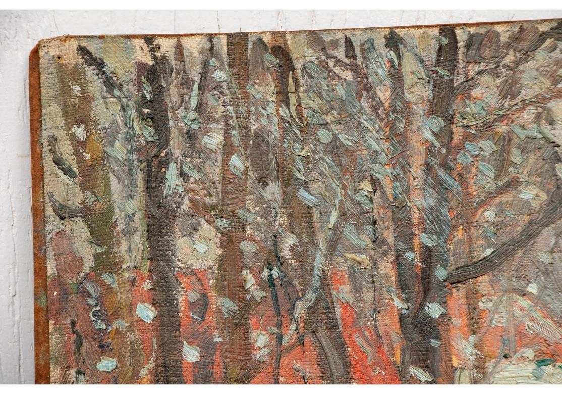 William A. Drake (1891-1979), Oil On Canvas/Masonite Snowy Landscape For Sale 1