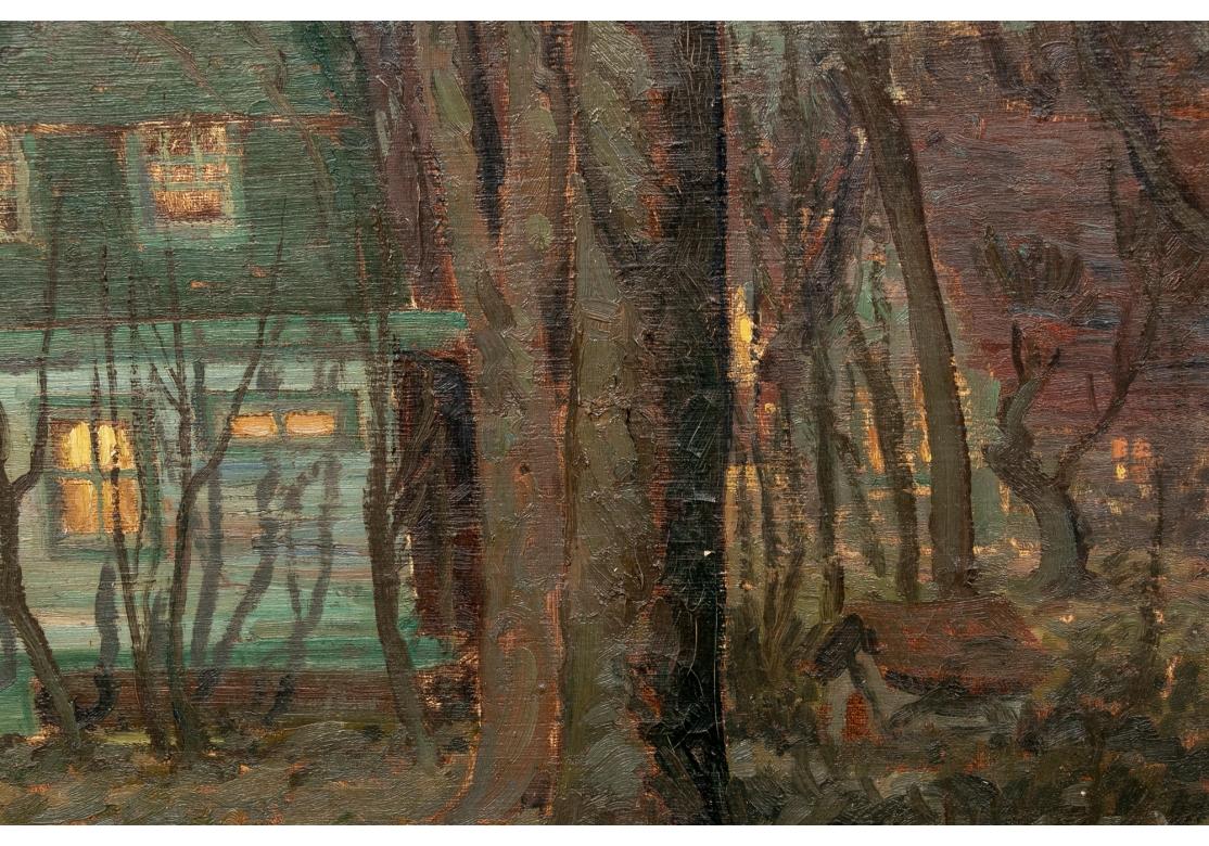 American William A. Drake (1891-1979) Oil On Canvas “ My Neighbors Cottage” For Sale
