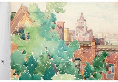 William A. Drake (1891-1979) Watercolor On Board, City Scape Phila. Pa. 1932