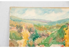 William A. Drake (1891-1979) Watercolor On Board - Corn Shocks - Ulster Cty NY