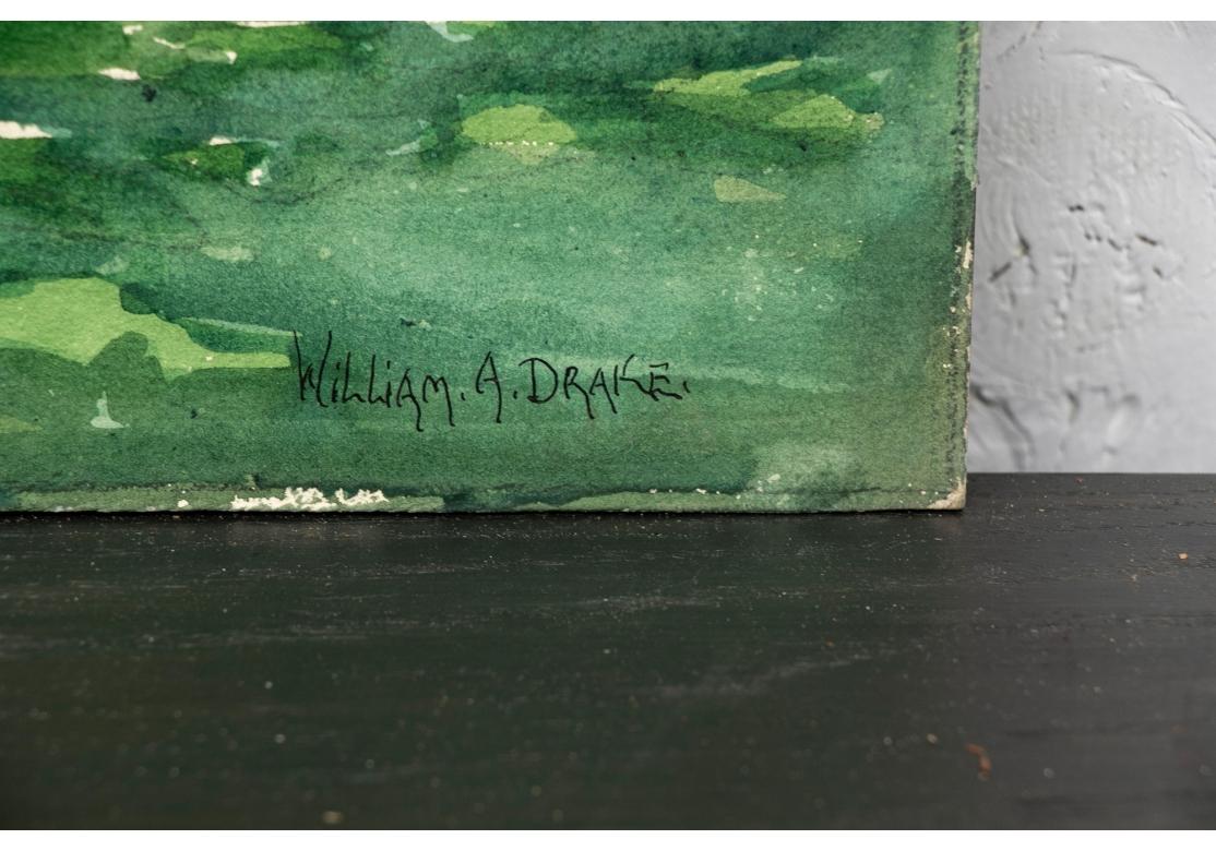 Paper William A. Drake (1891-1979) Watercolor On Board - Front Entrance For Sale