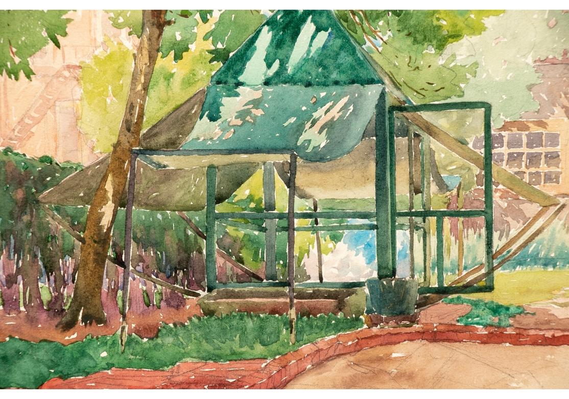 Paper William A. Drake (1891-1979), Watercolor On Board - Jersey City, NJ For Sale