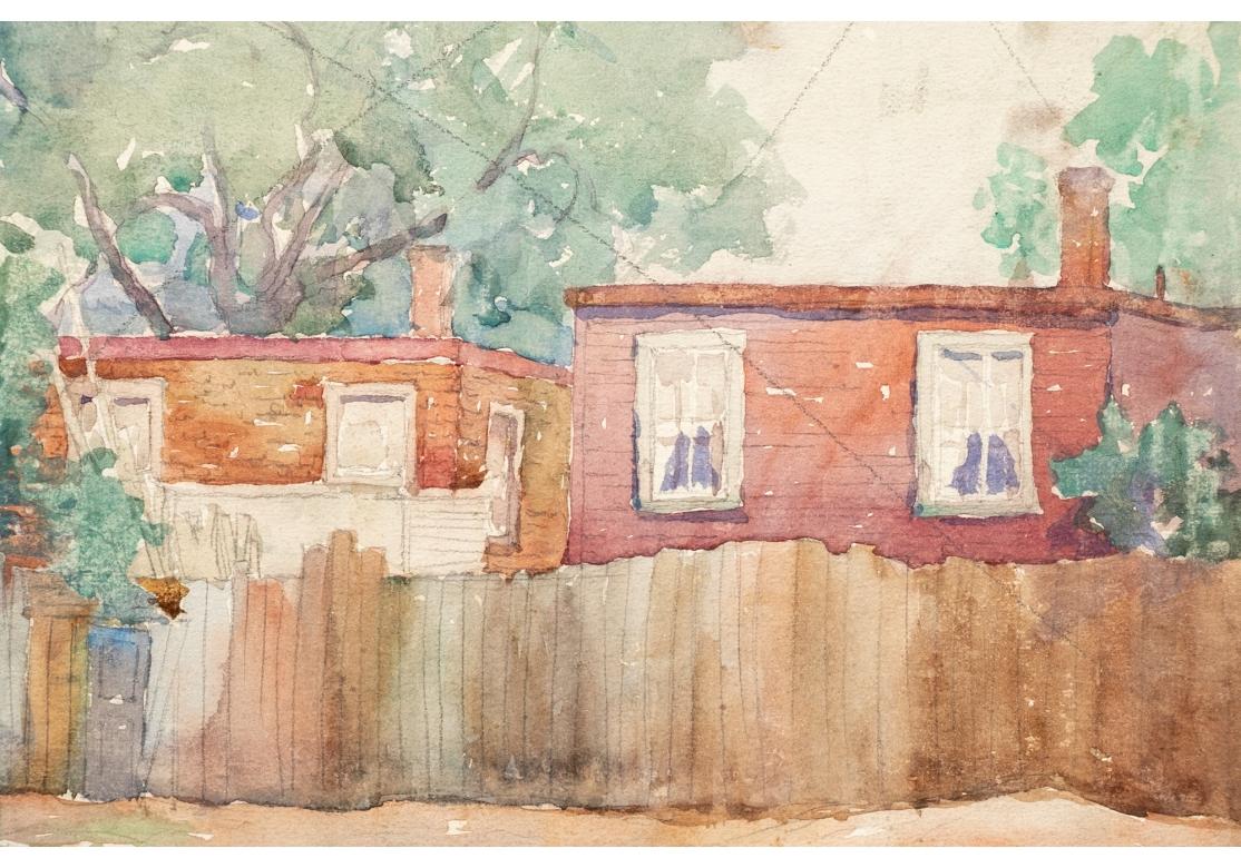 American William A. Drake (1891-1979) Watercolor On Board - Meadow Land Landscape For Sale