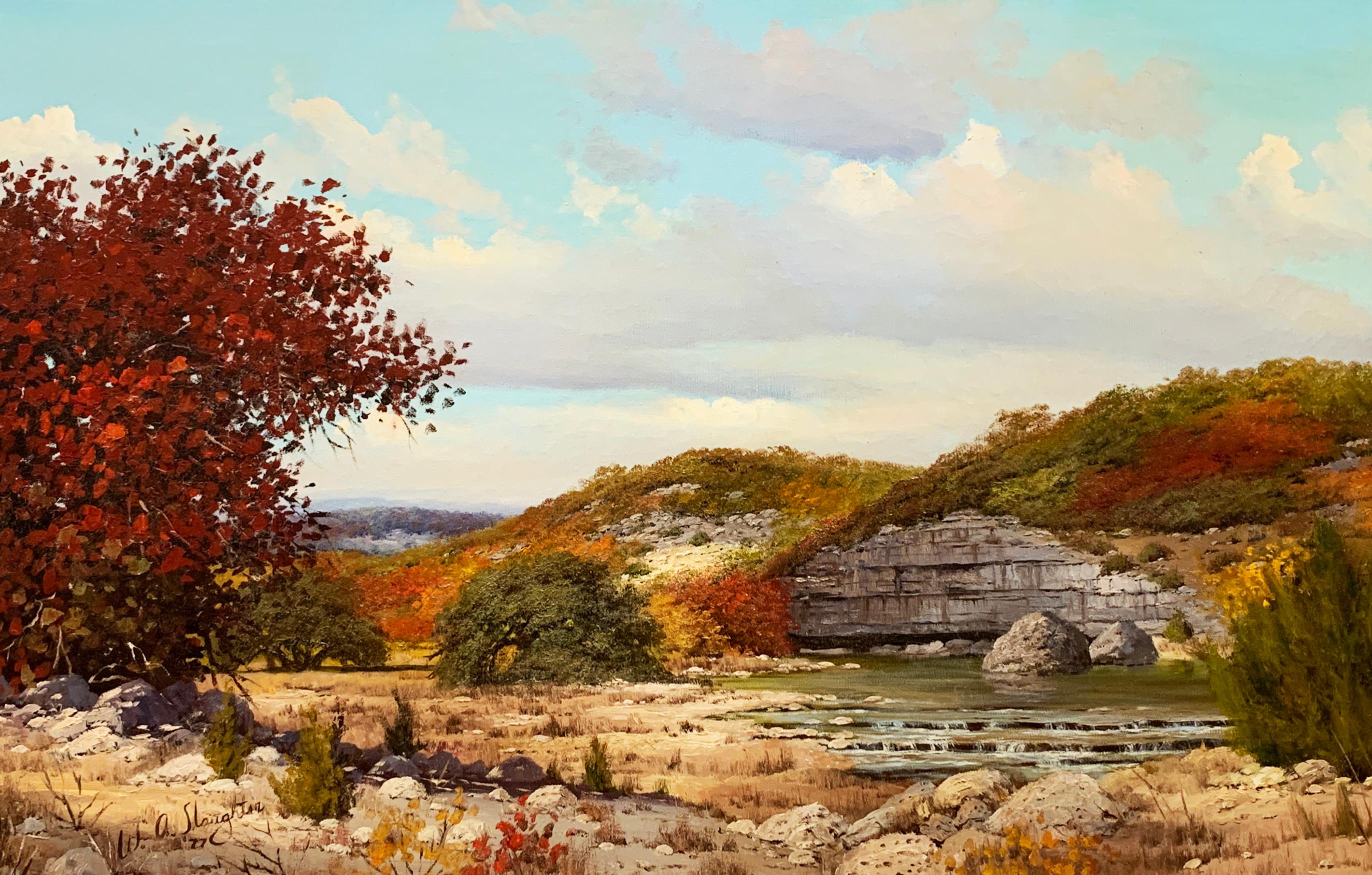 "Autumn Creek", W.A. Slaughter, Original, Oil on Canvas, 24x36 in., Landscape