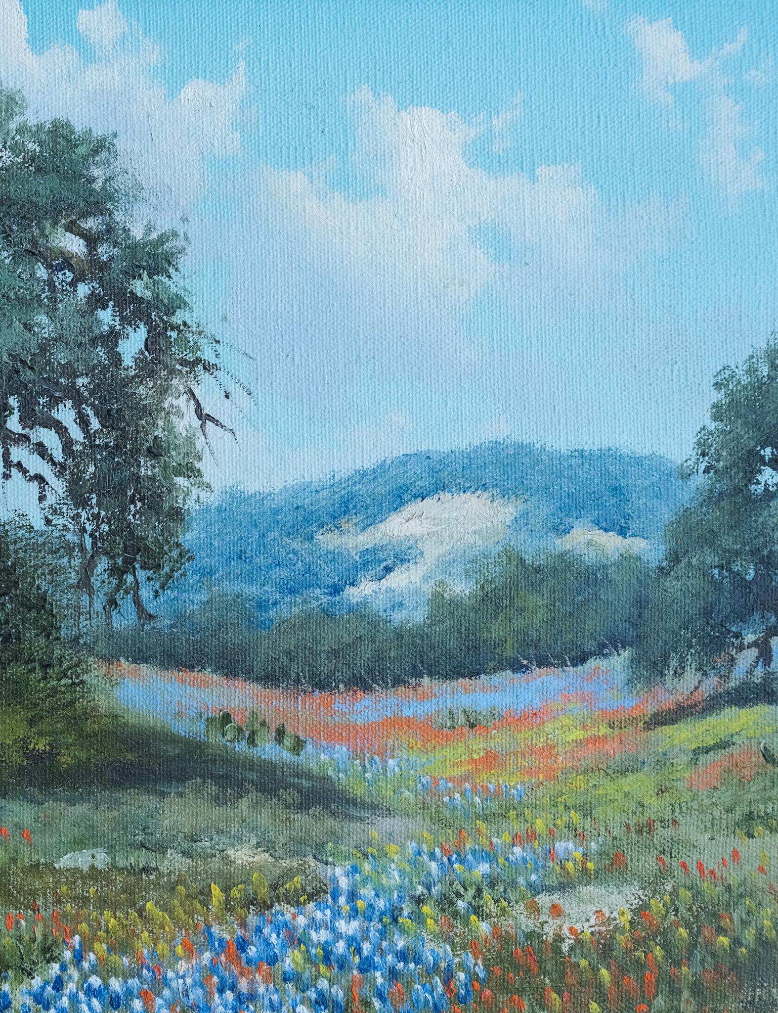 Leinwand Größe: 11 x 14 in.
Rahmengröße: 18 x 21 Zoll.
Signiert, unten links 