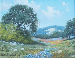 "Texas Hill Country Springtime Bluebonnets and Wildflowers" Nature Landscape