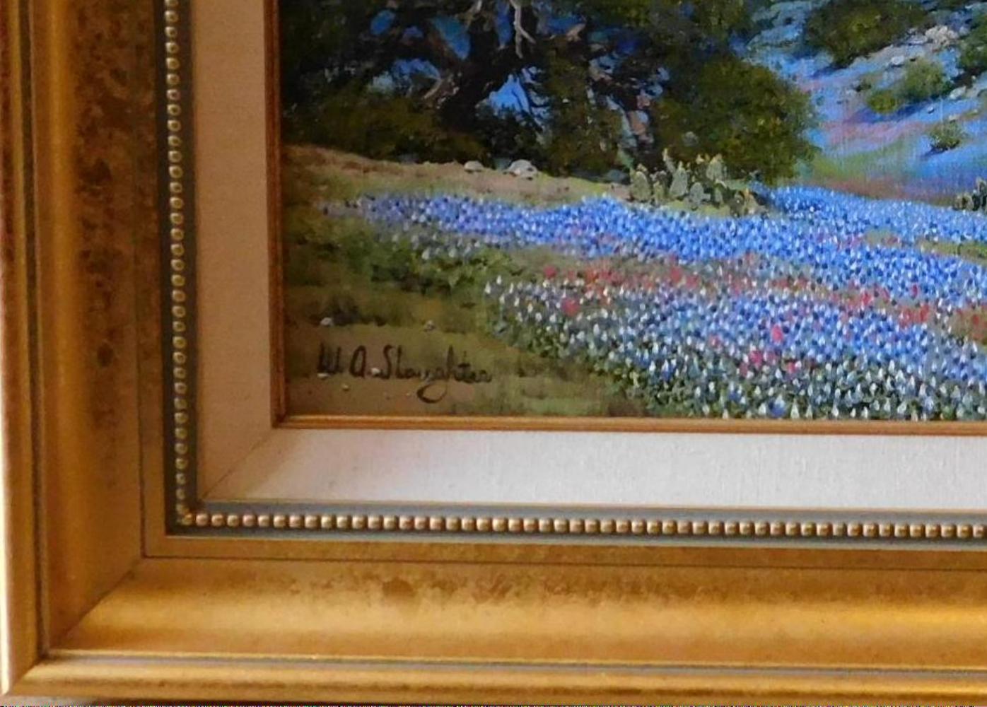 William A. Slaughter Texas Bluebonnet Painting, circa anni '70 in vendita 3