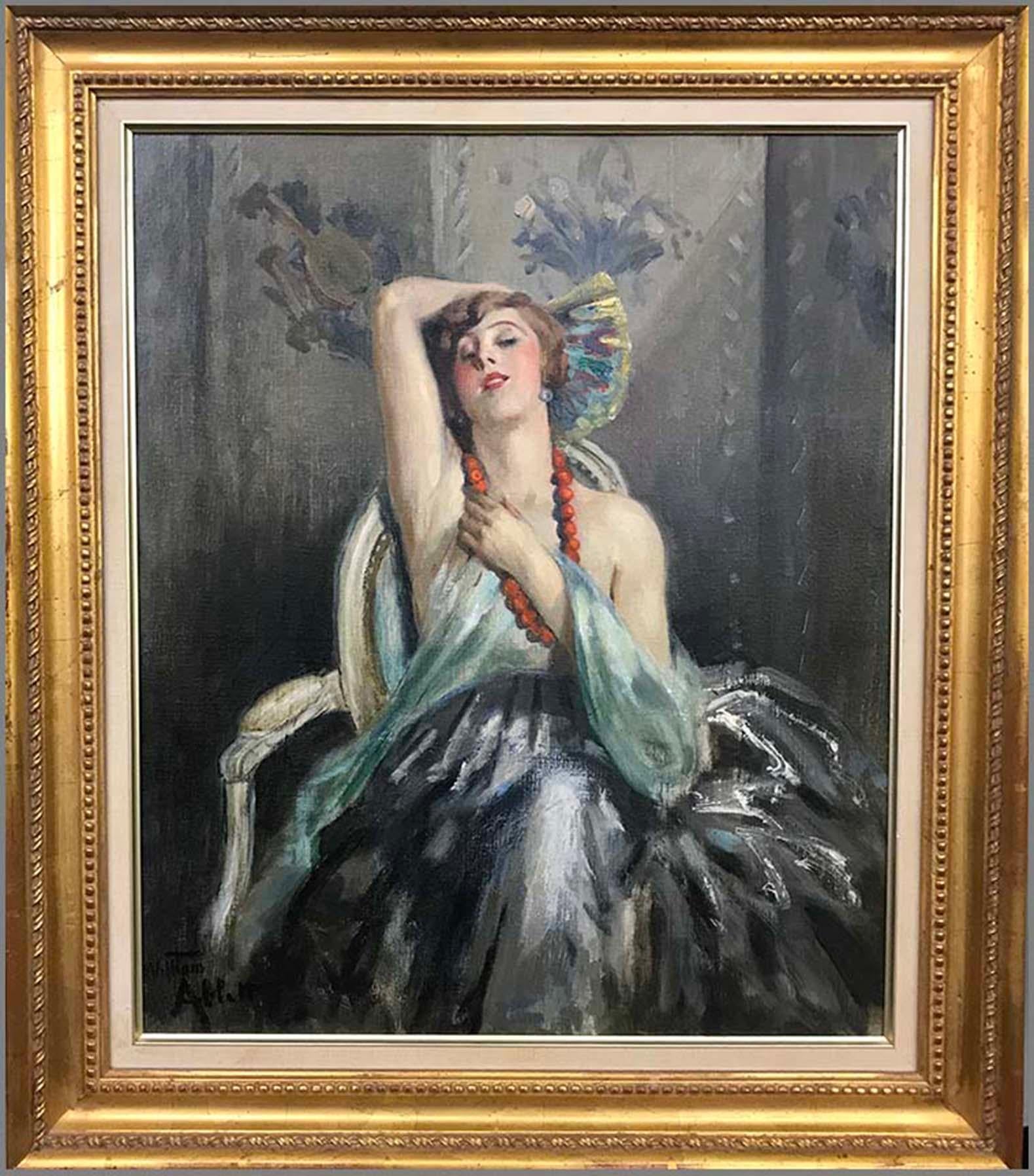 Elegant Woman - Painting by William Ablett