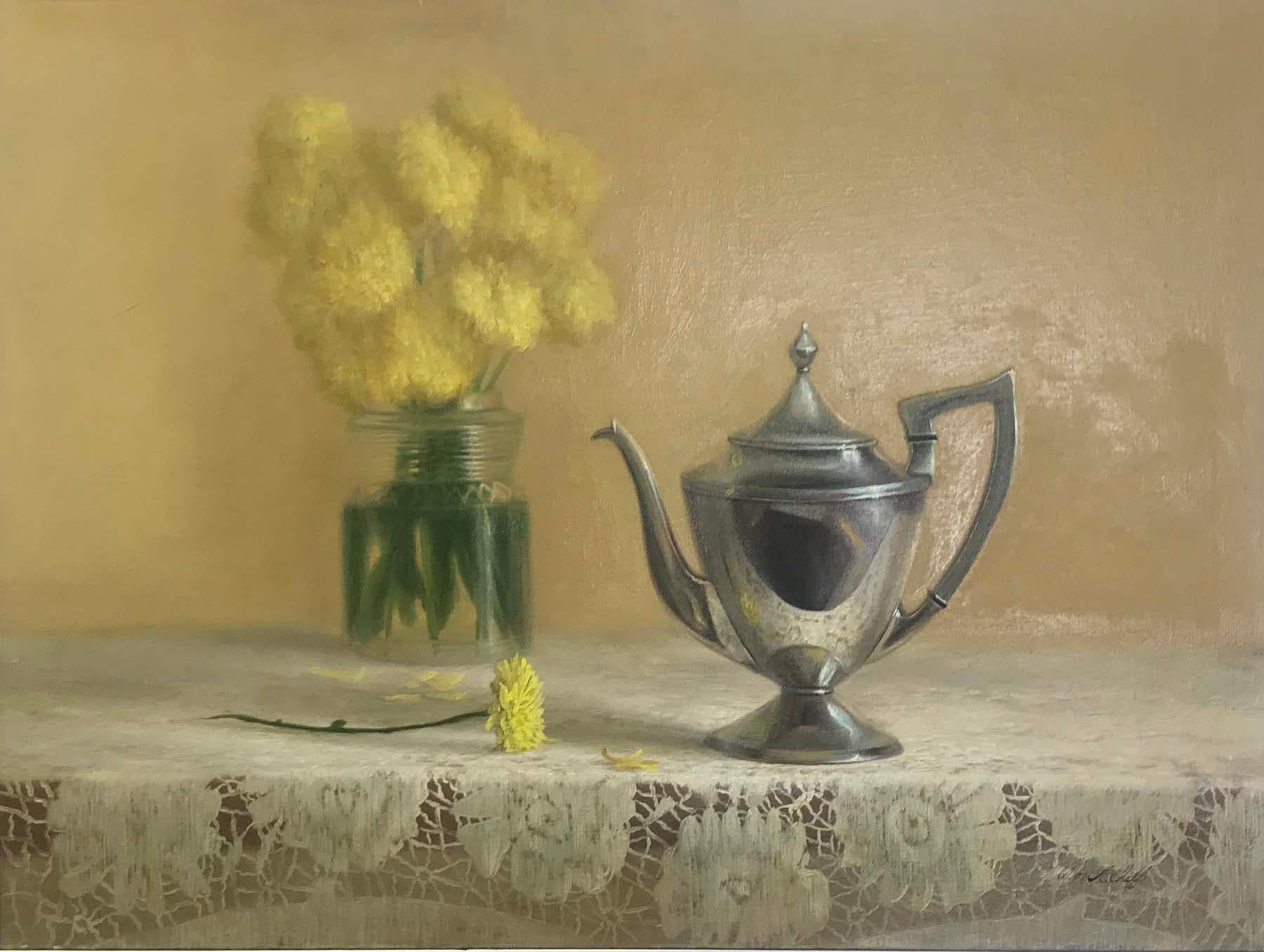William Acheff Still-Life Painting - Still Life with Yellow Flowers