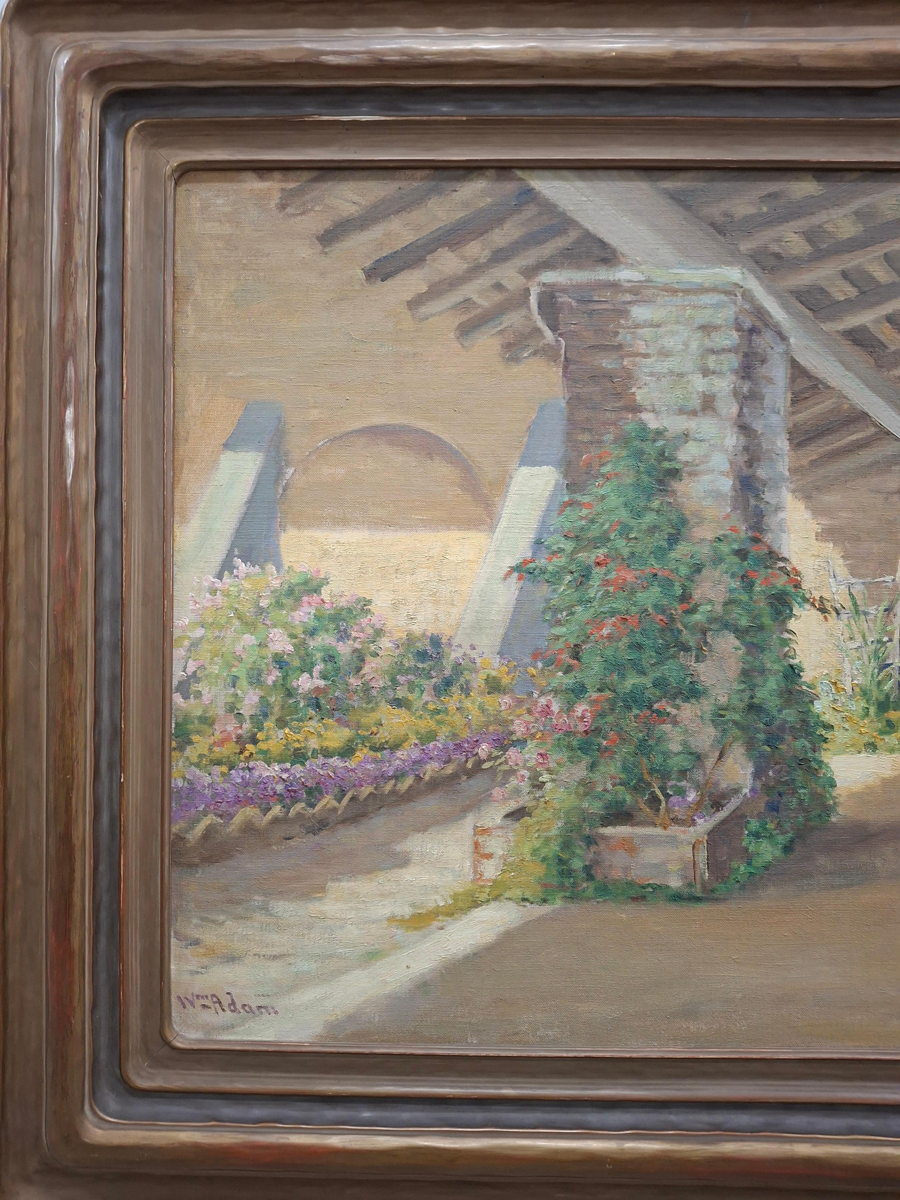 William Adam (1846-1931) Schöner Innenhof / Patio Gemälde im Angebot 1