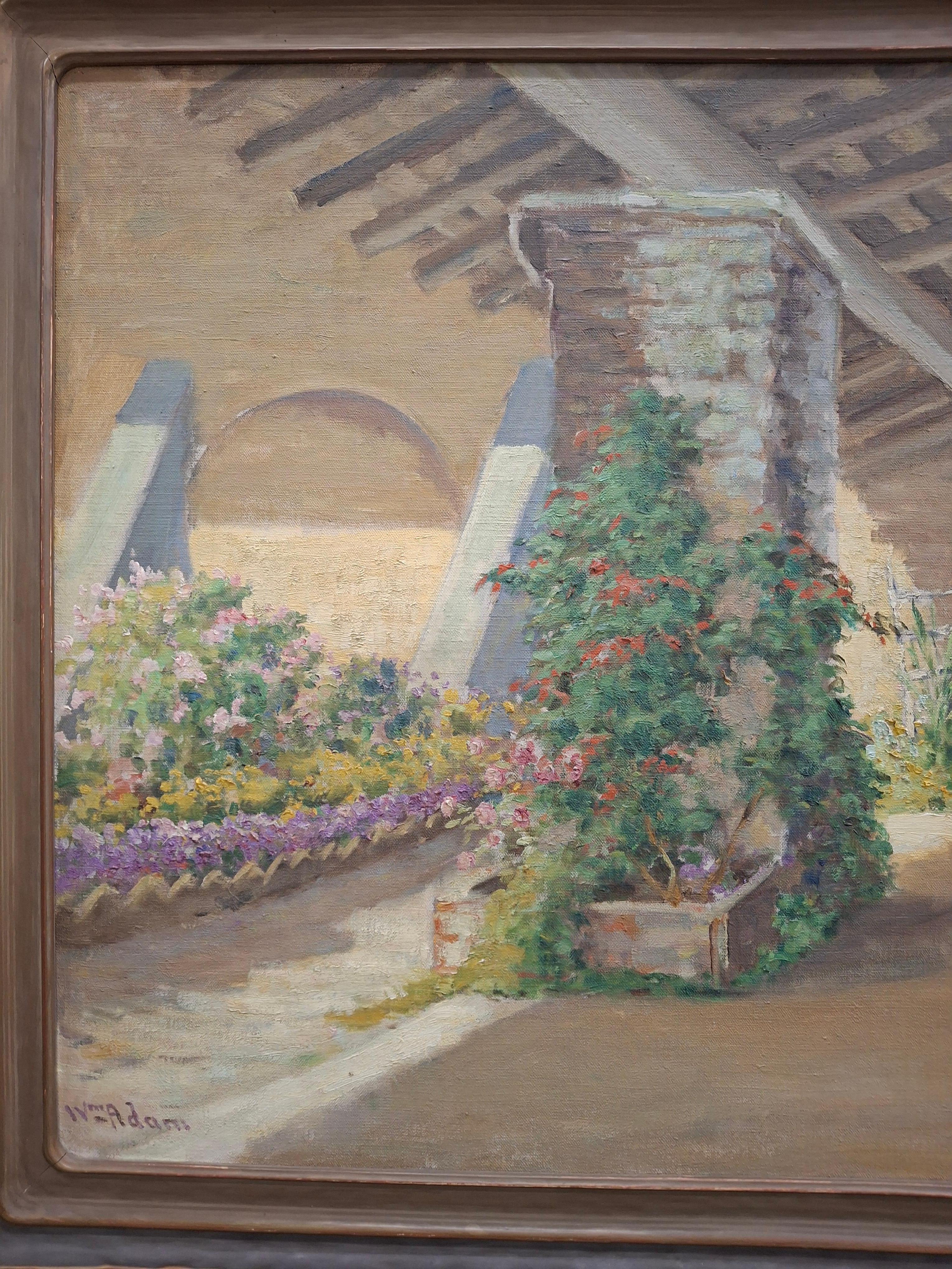 William Adam (1846-1931) Schöner Innenhof / Patio Gemälde im Angebot 2