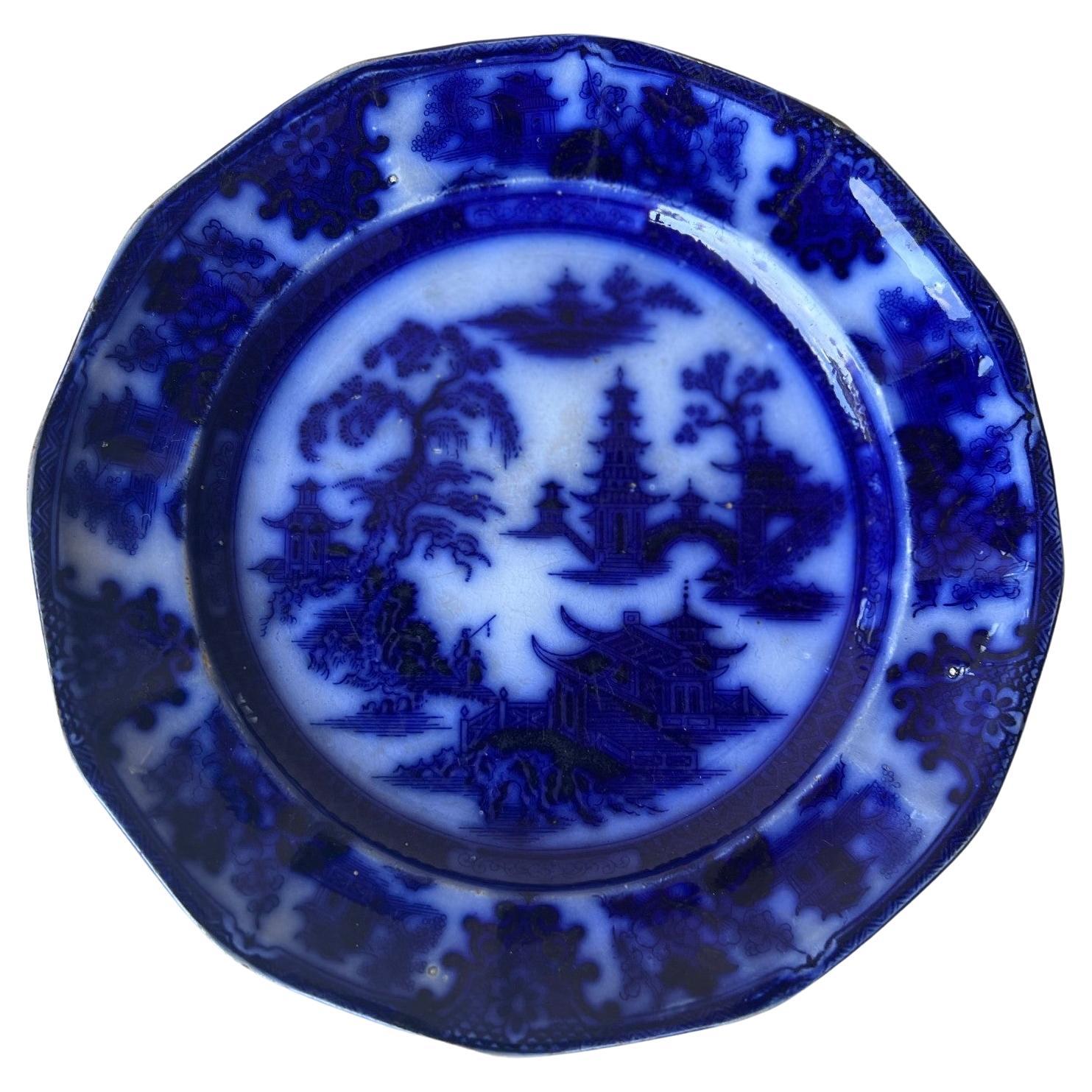 English Staffordshire plate made around 1850 by William Adams. The pattern is called 