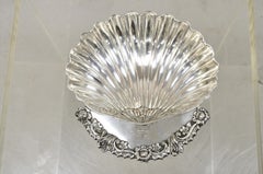 William Adams England Antique Silver Plate Clam Shell Form Footed Candy Dish