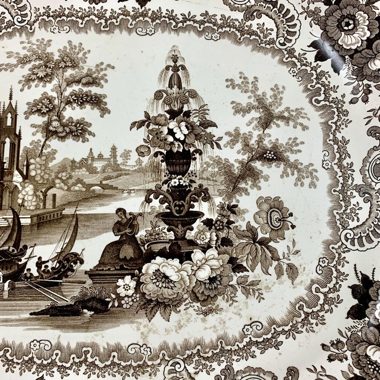 William Adams IV and Son Black Fountain Scenery Staffordshire ...